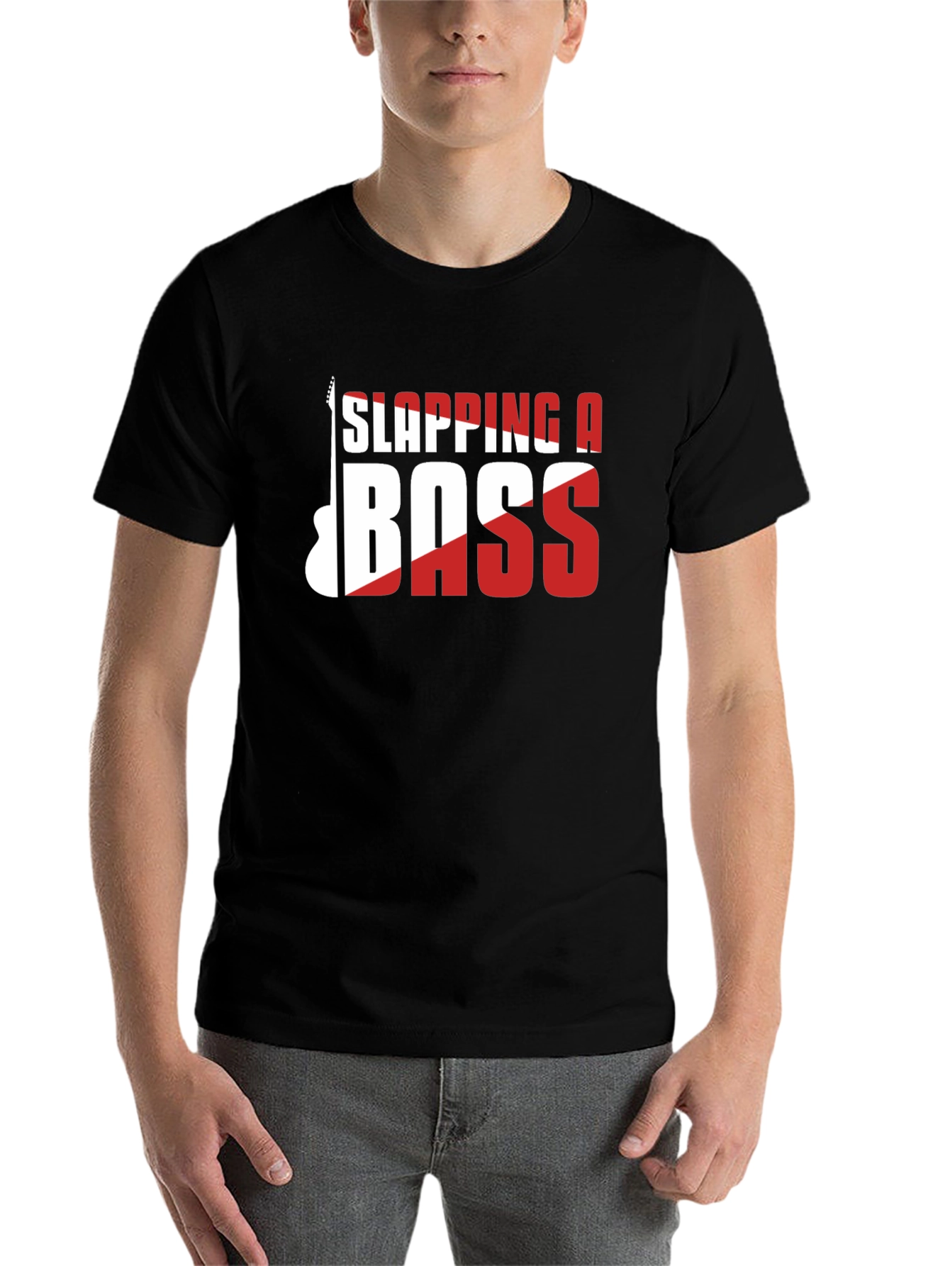 Black Slapping a Bass T-Shirt - Music Lover Tee view 7