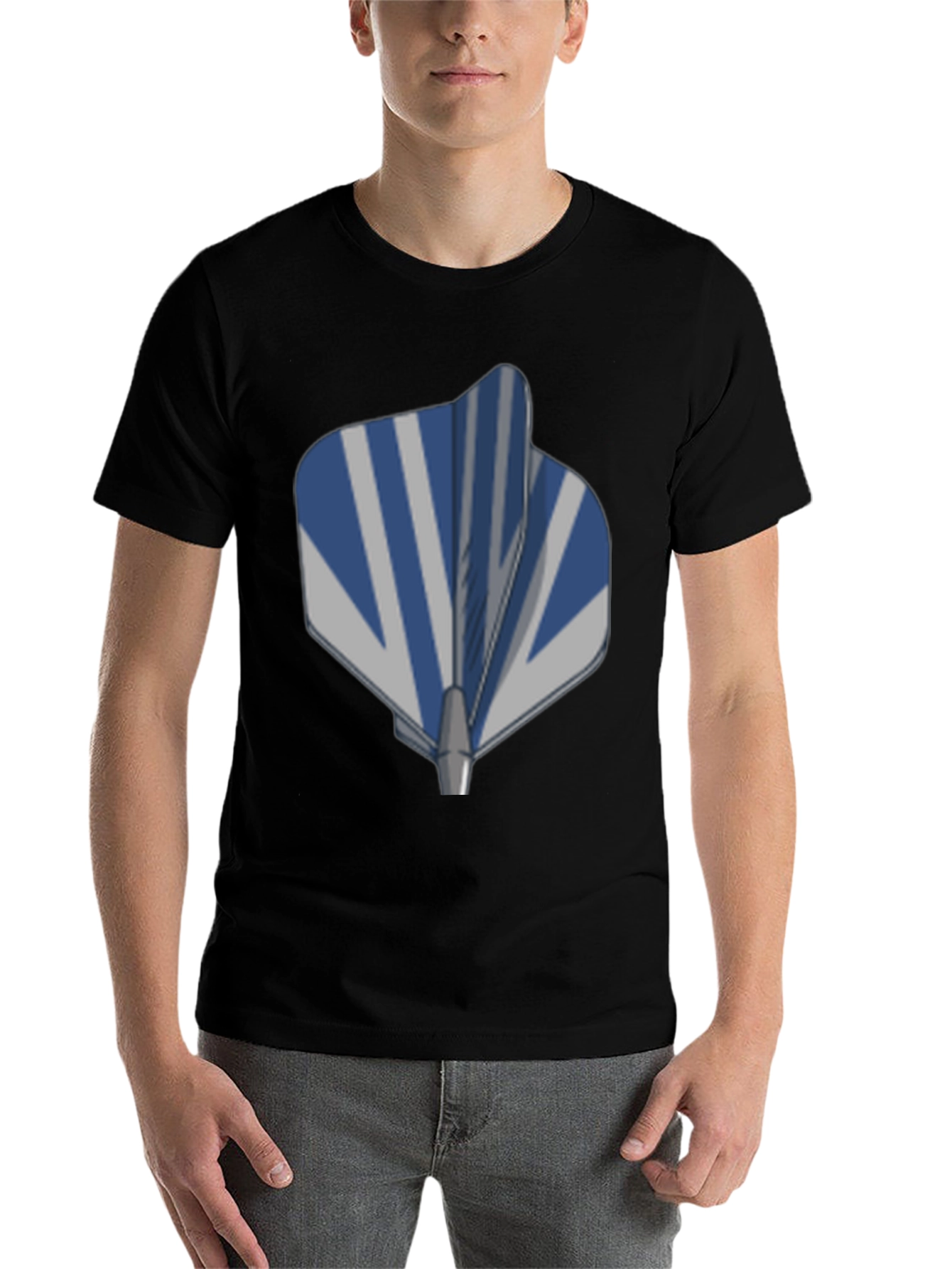 Black Dart Flight Graphic Tee - Stylish & Unique Design view 7
