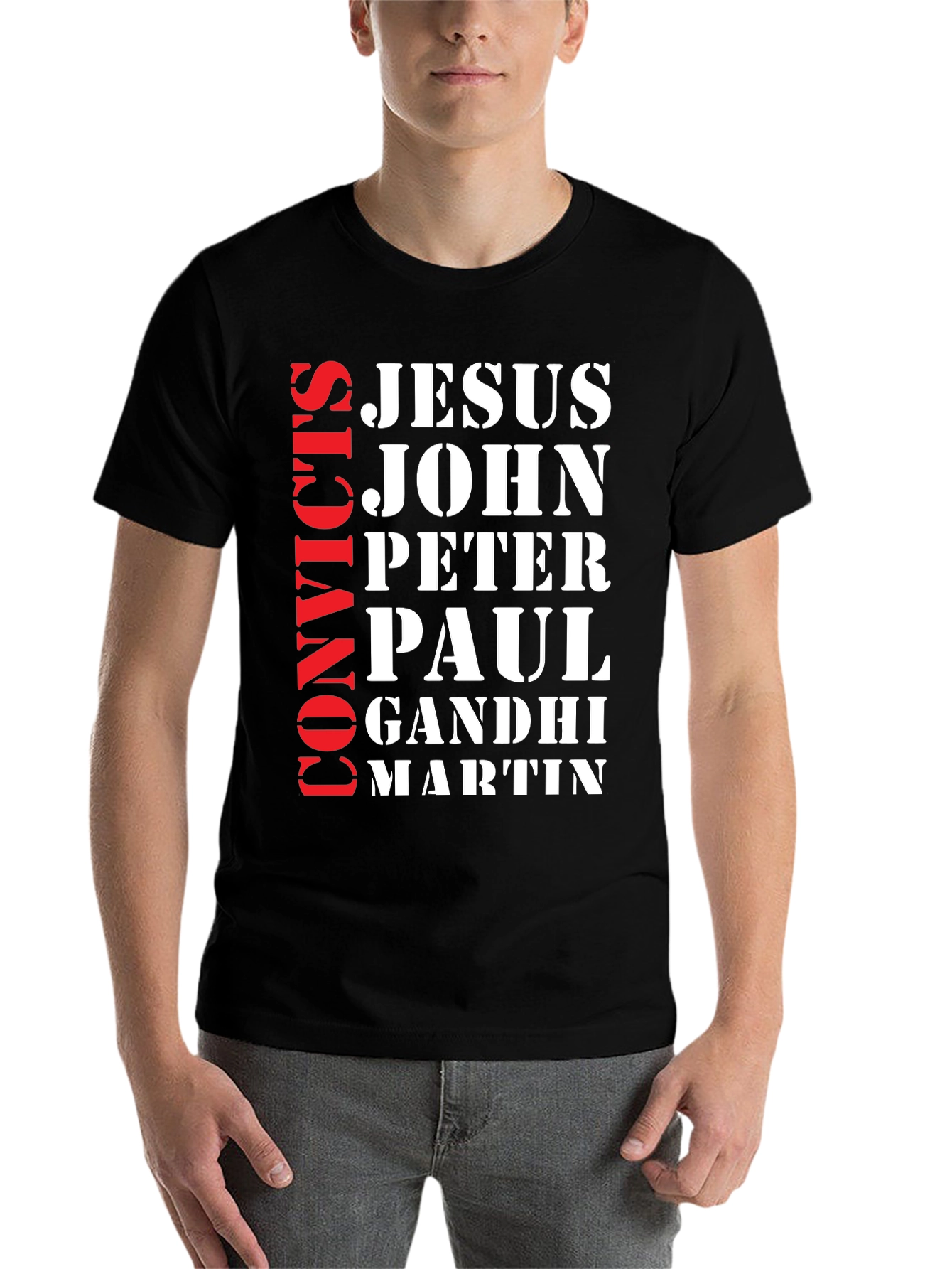 Black Convict's Jesus John T-Shirt view 7