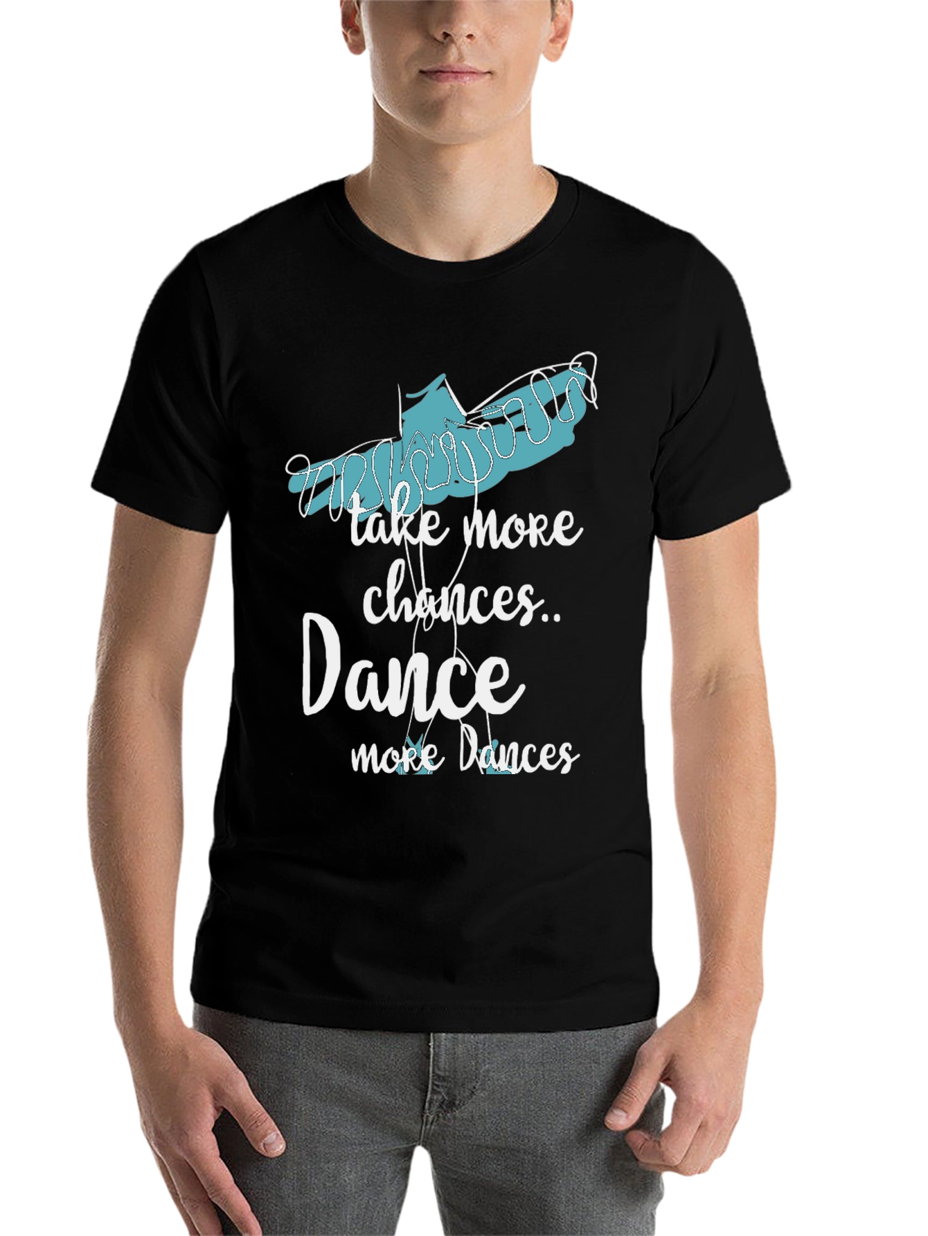 Black Take More Chances Dance Graphic Tee view 7