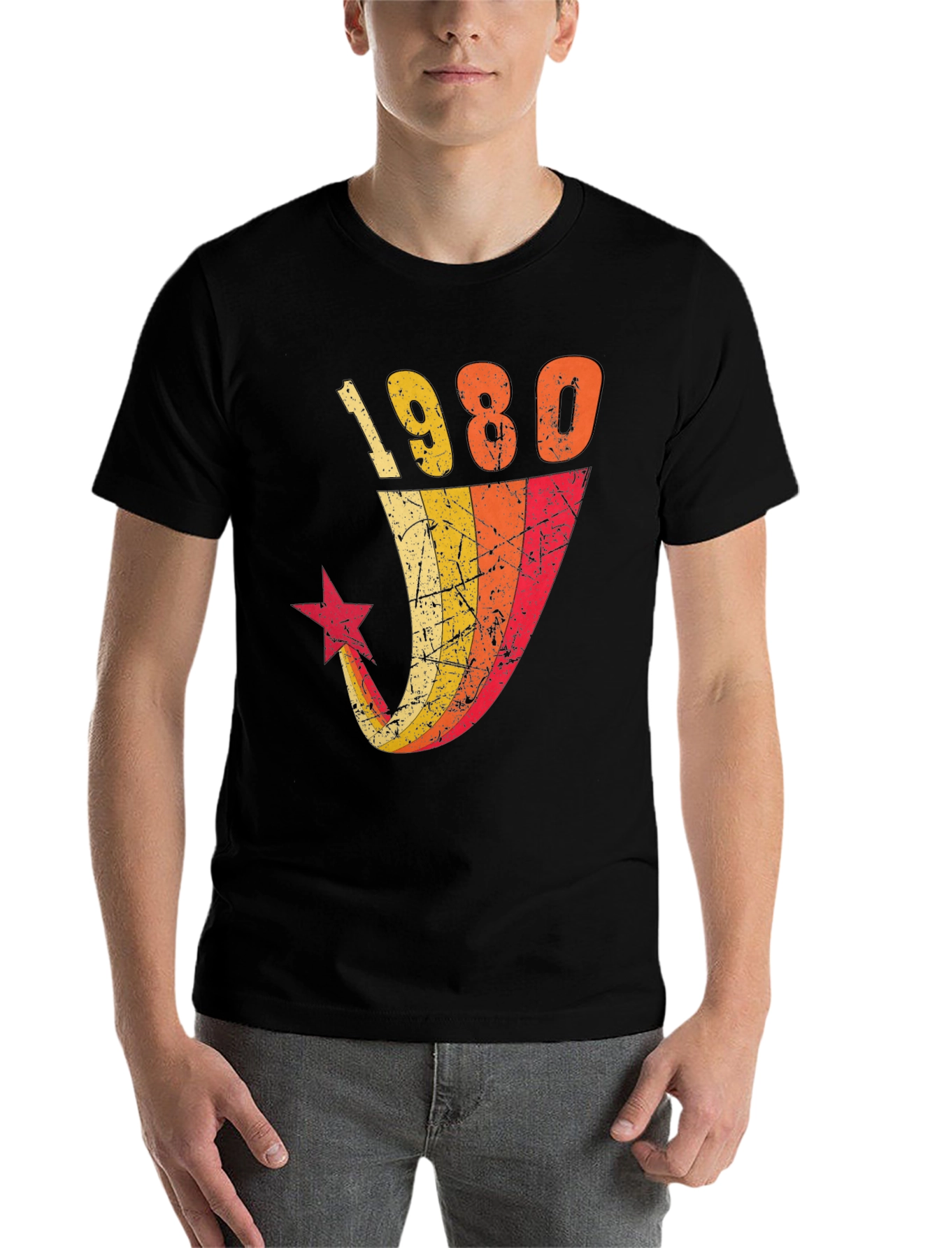 Black Vintage 1980 Graphic Tee view 7
