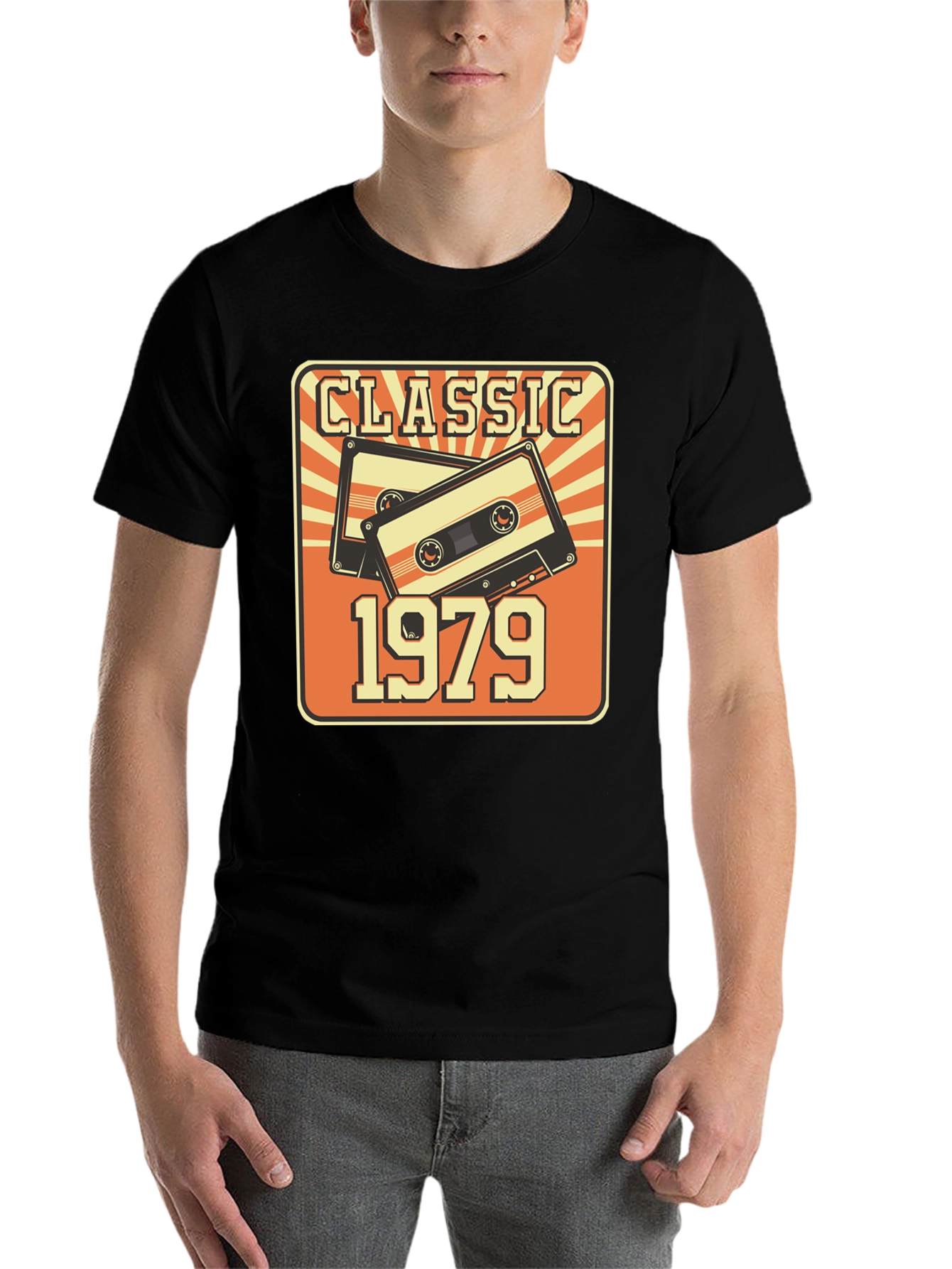 Black Classic 1979 Cassette Tape Graphic T-Shirt view 7