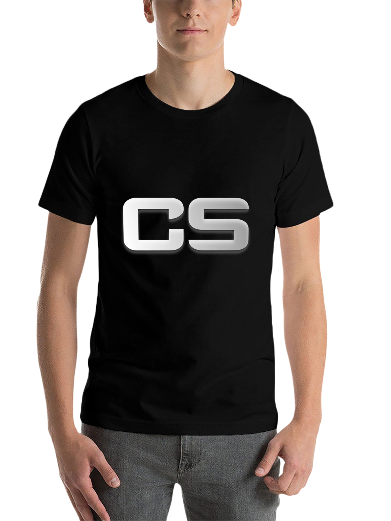 Black CS Logo Black T-Shirt view 7
