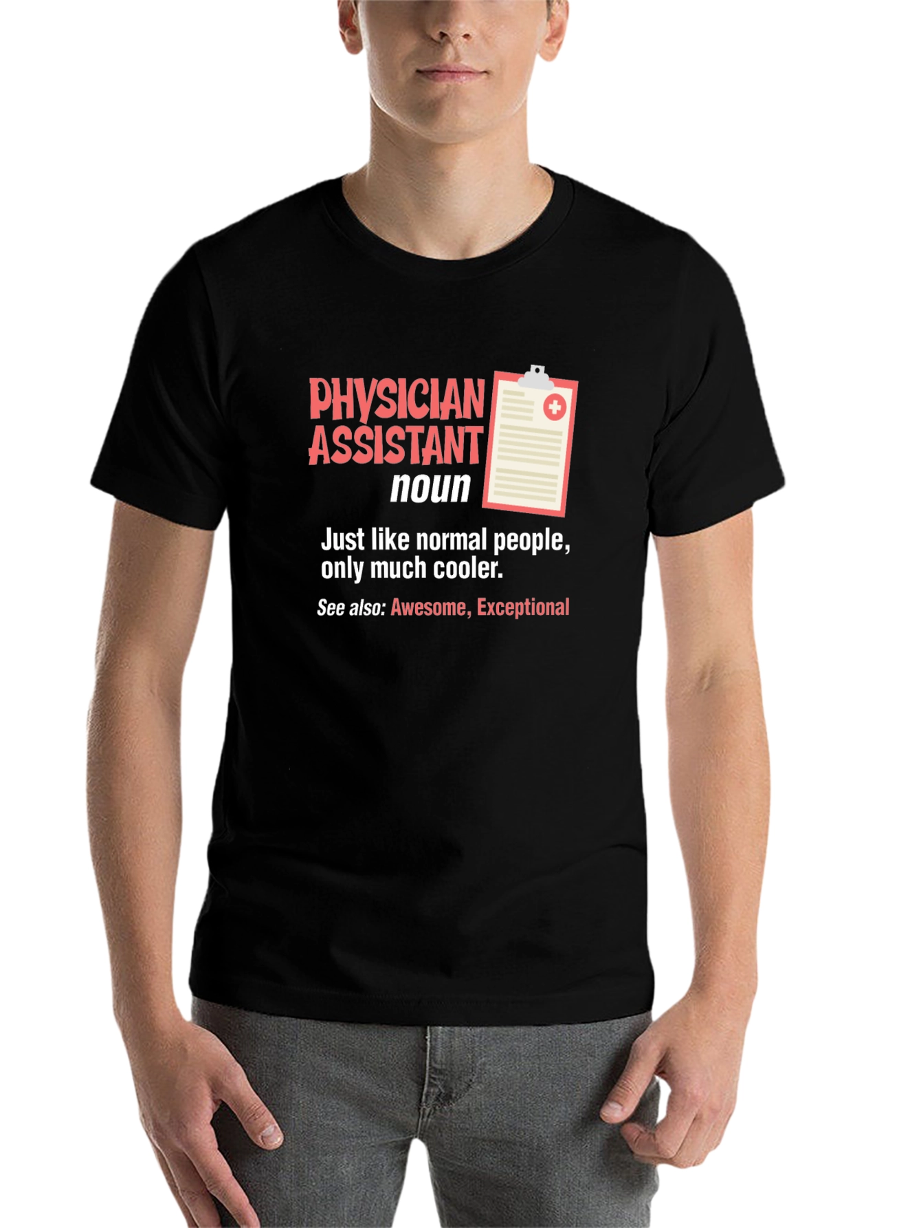 Black Physician Assistant Definition T-Shirt view 7