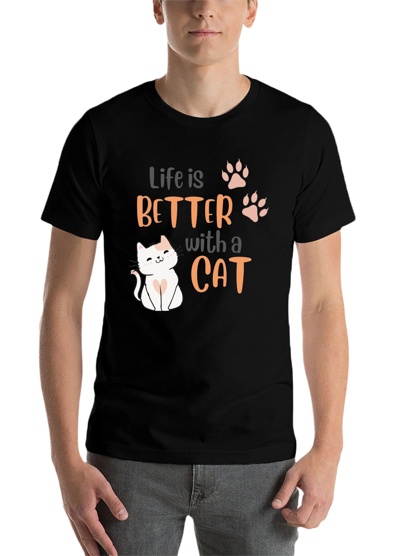 Black Life is Better with a Cat T-Shirt view 7