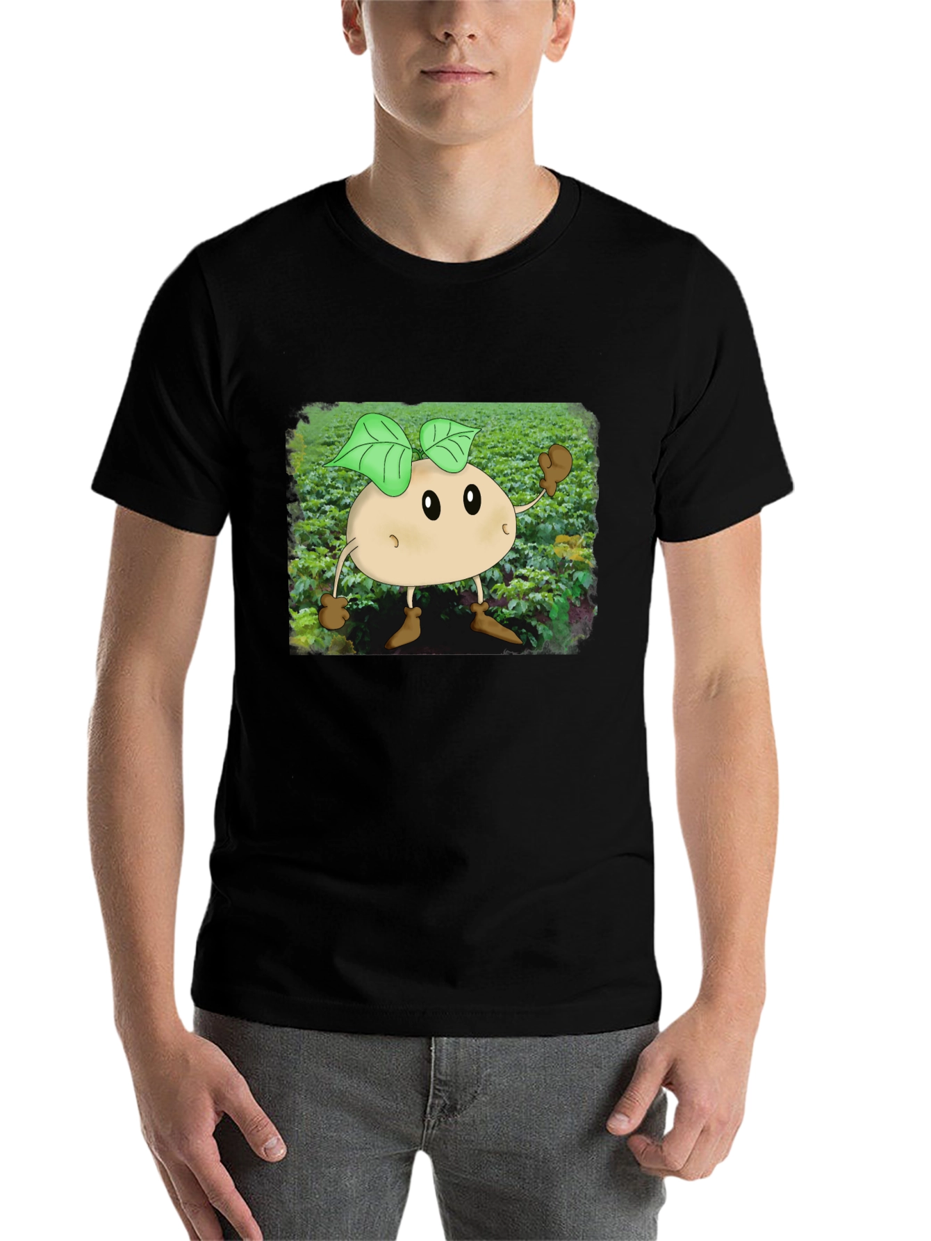 Black Cartoon Spud T-Shirt view 7