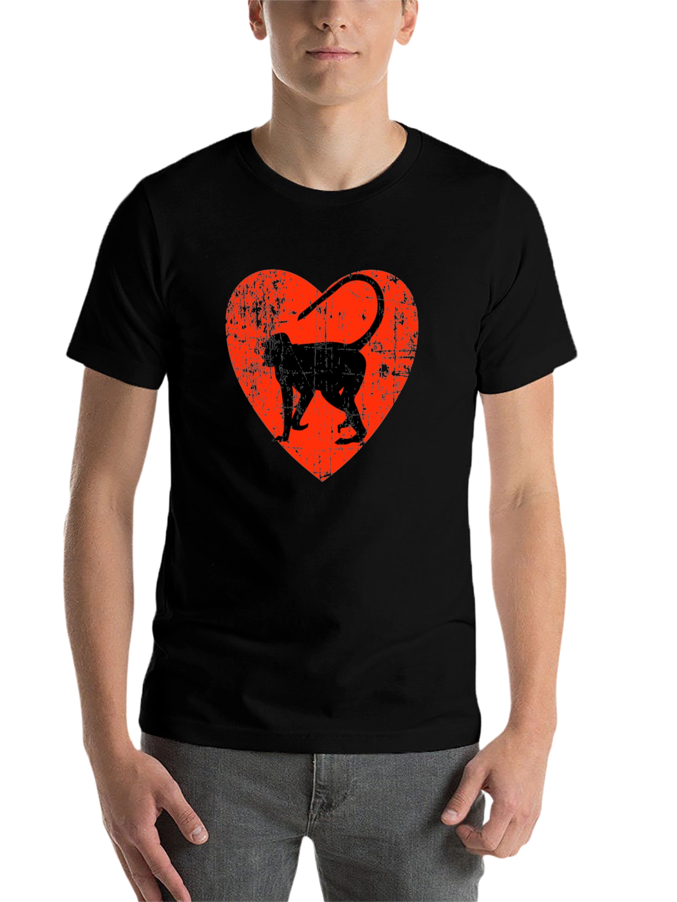 Black Monkey Heart Graphic T-Shirt view 7