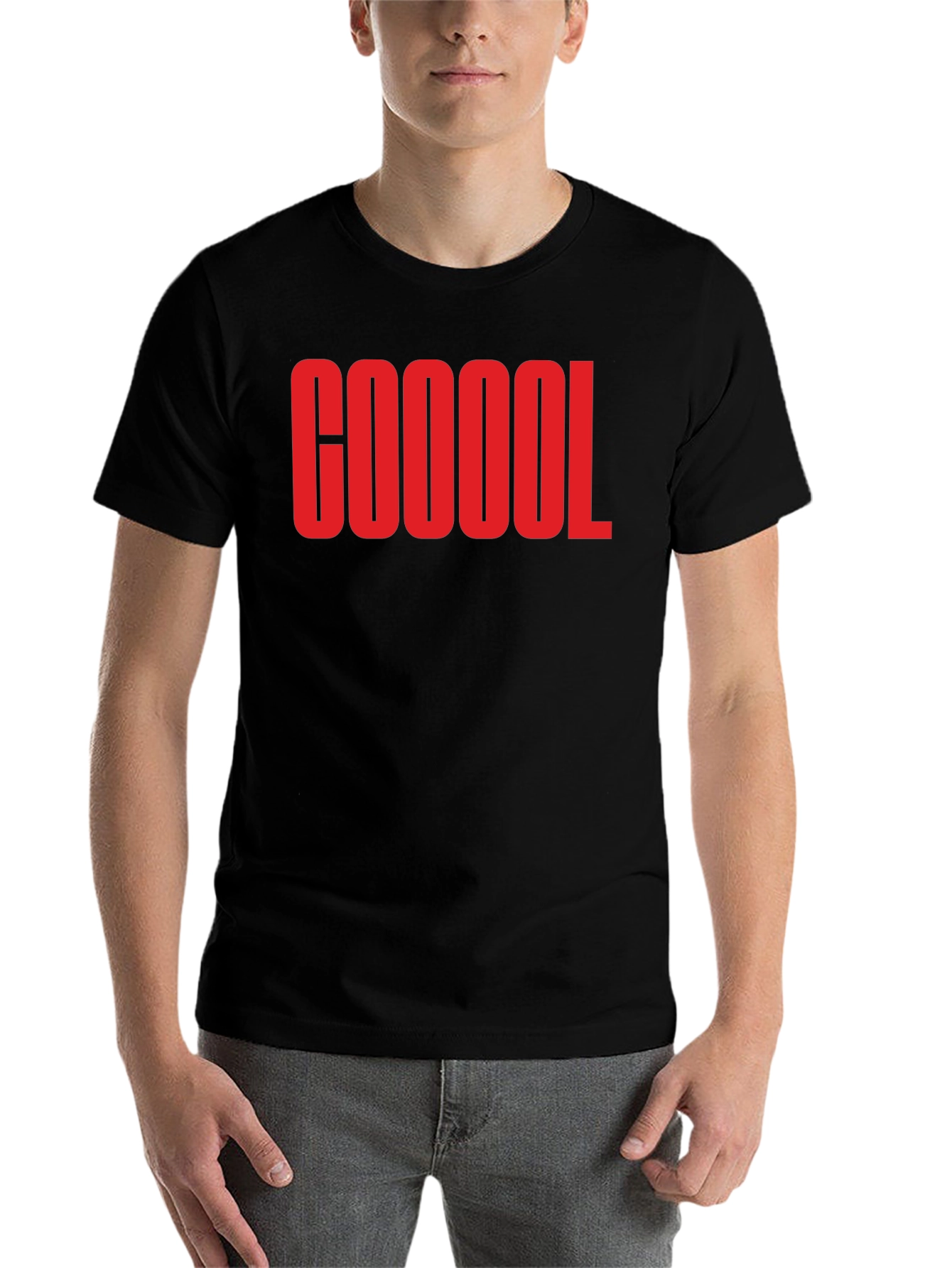 Black Cool Graphic Print Crew Neck T-Shirt - Casual Tee view 7