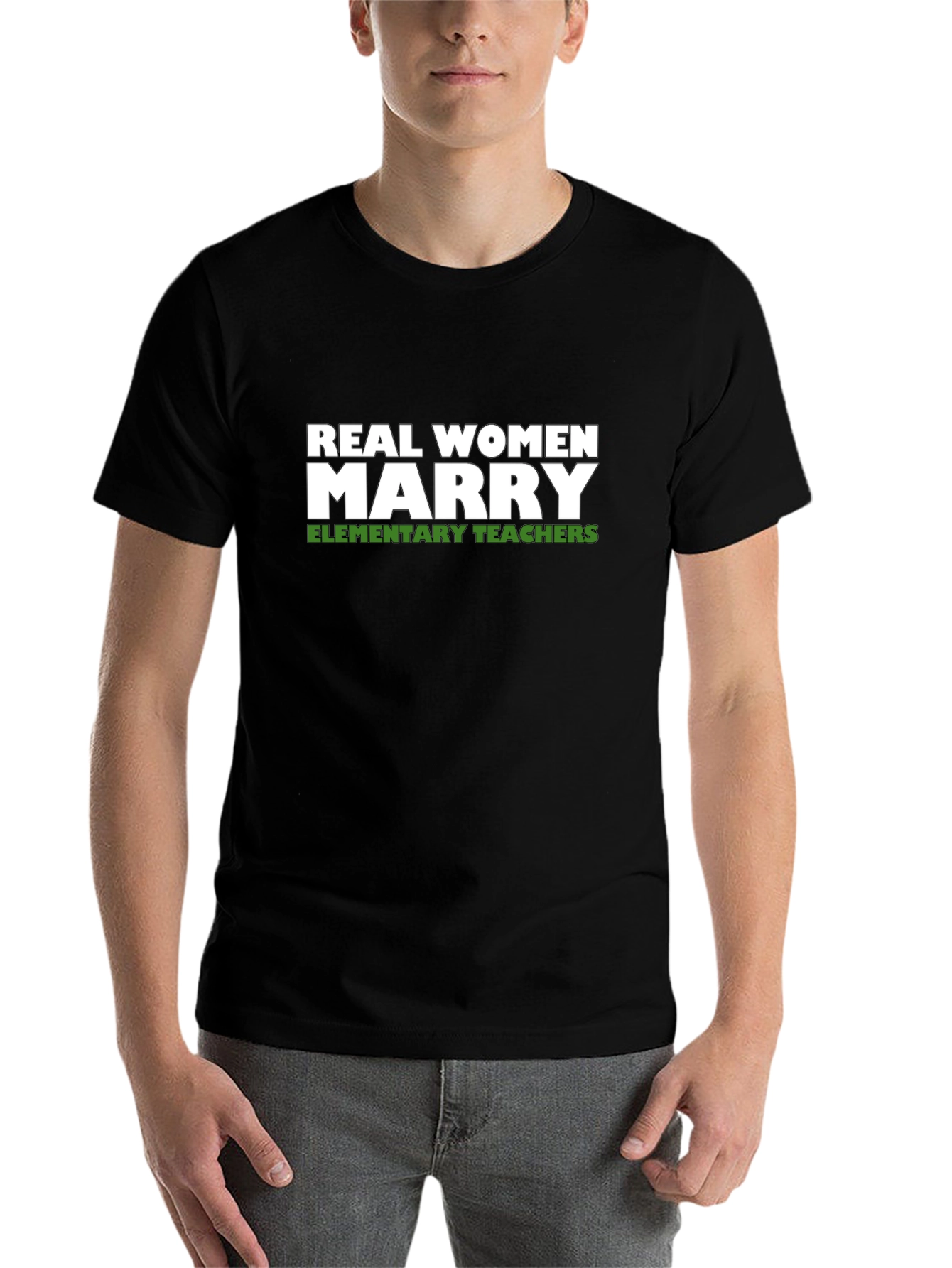 Black Real Women Marry Elementary Teachers Graphic Tee view 7