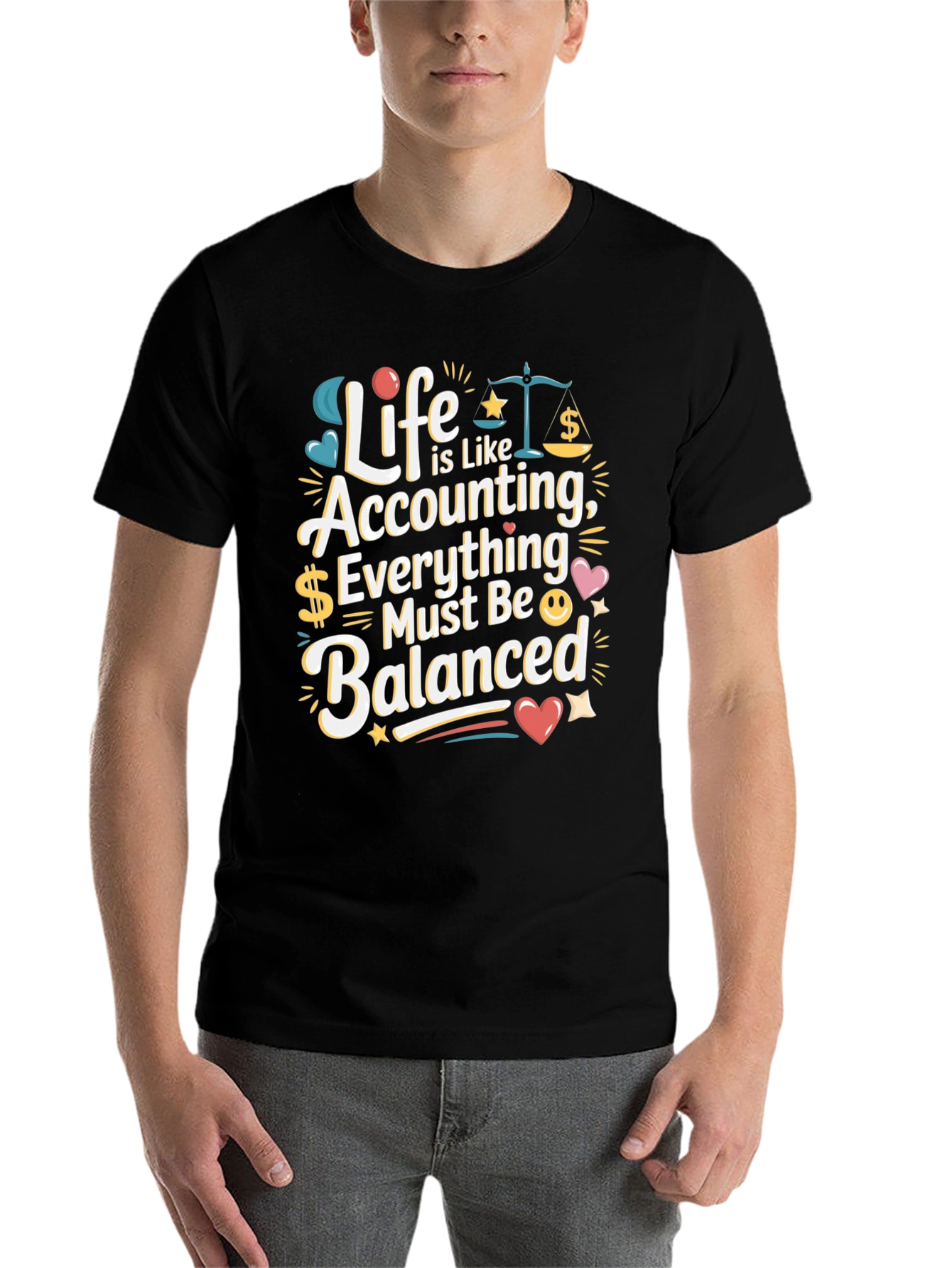 Life is Like Accounting T-Shirt - Balanced Humor Tee - 7
