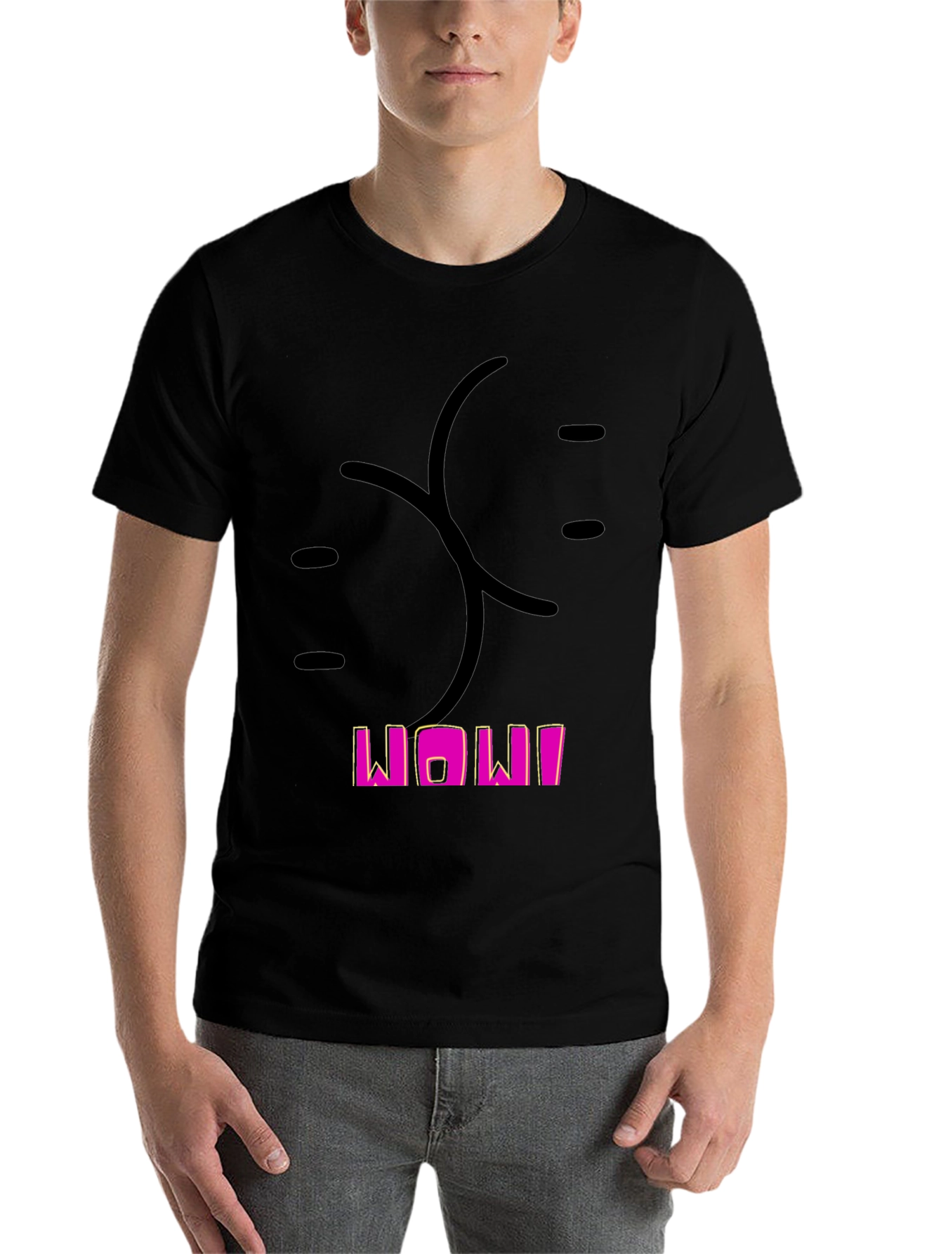 Black Funny Butt Graphic Black T-Shirt for Men view 7