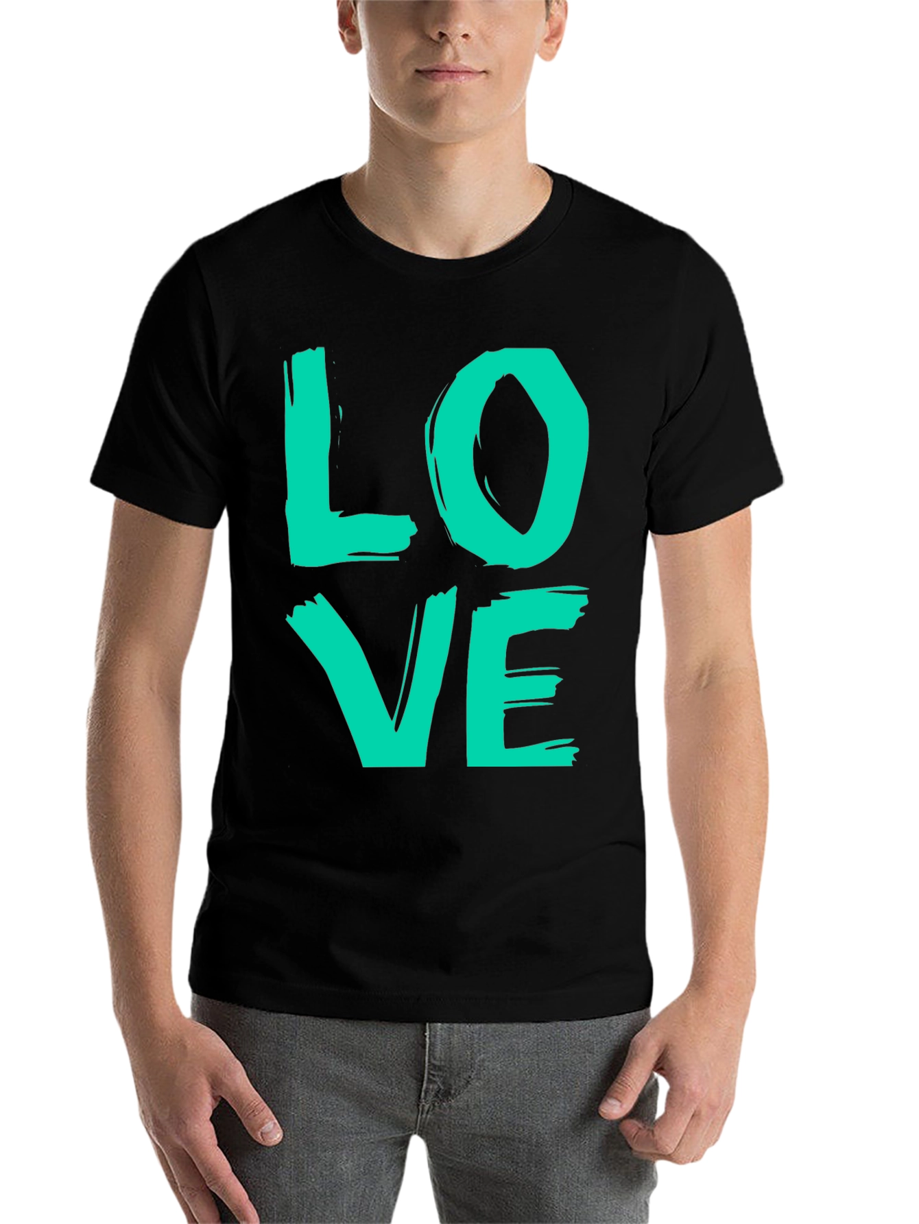 Black Love Graphic T-Shirt - Trendy Casual Tee view 7