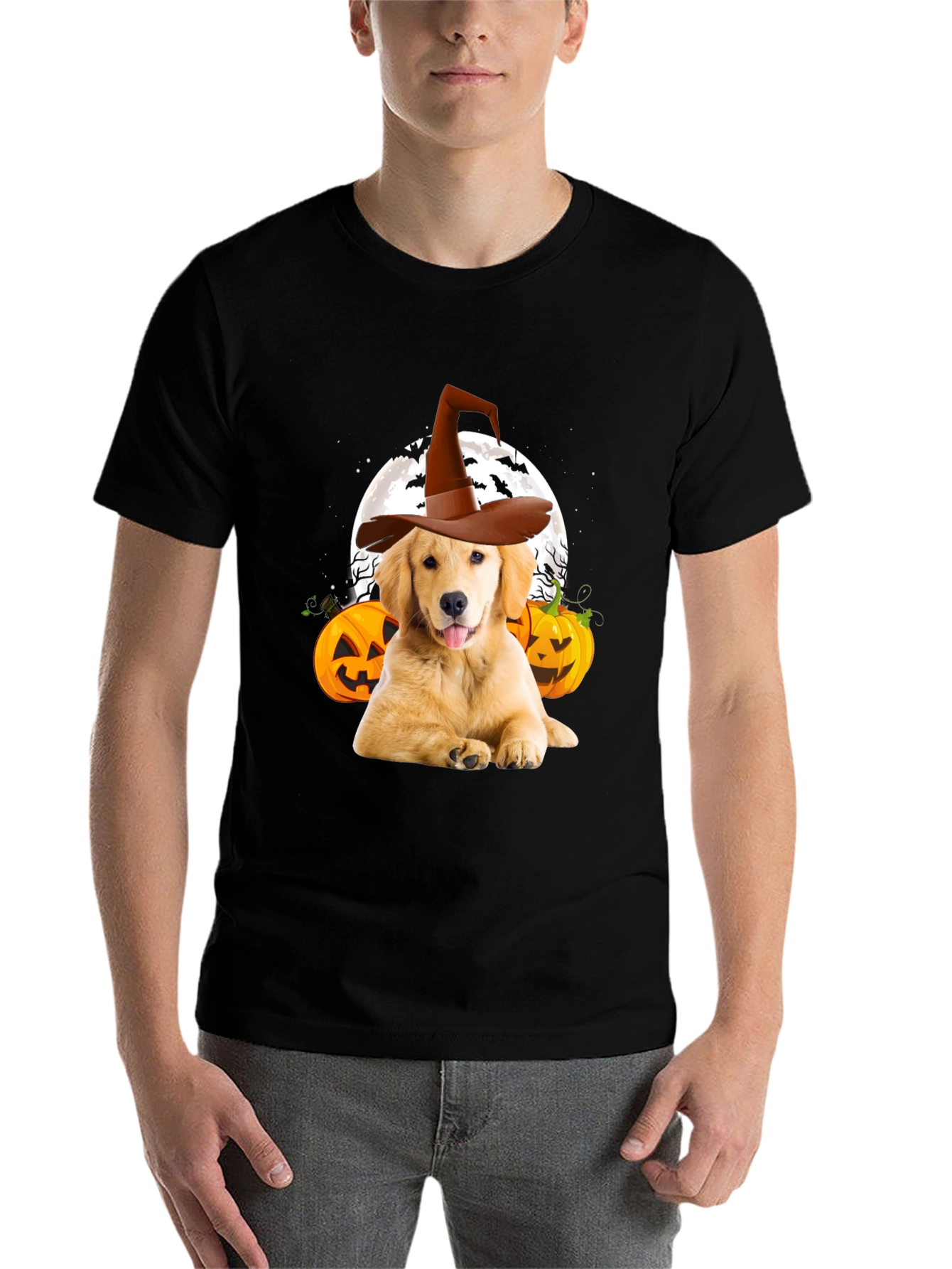Black Halloween Dog T-Shirt view 7