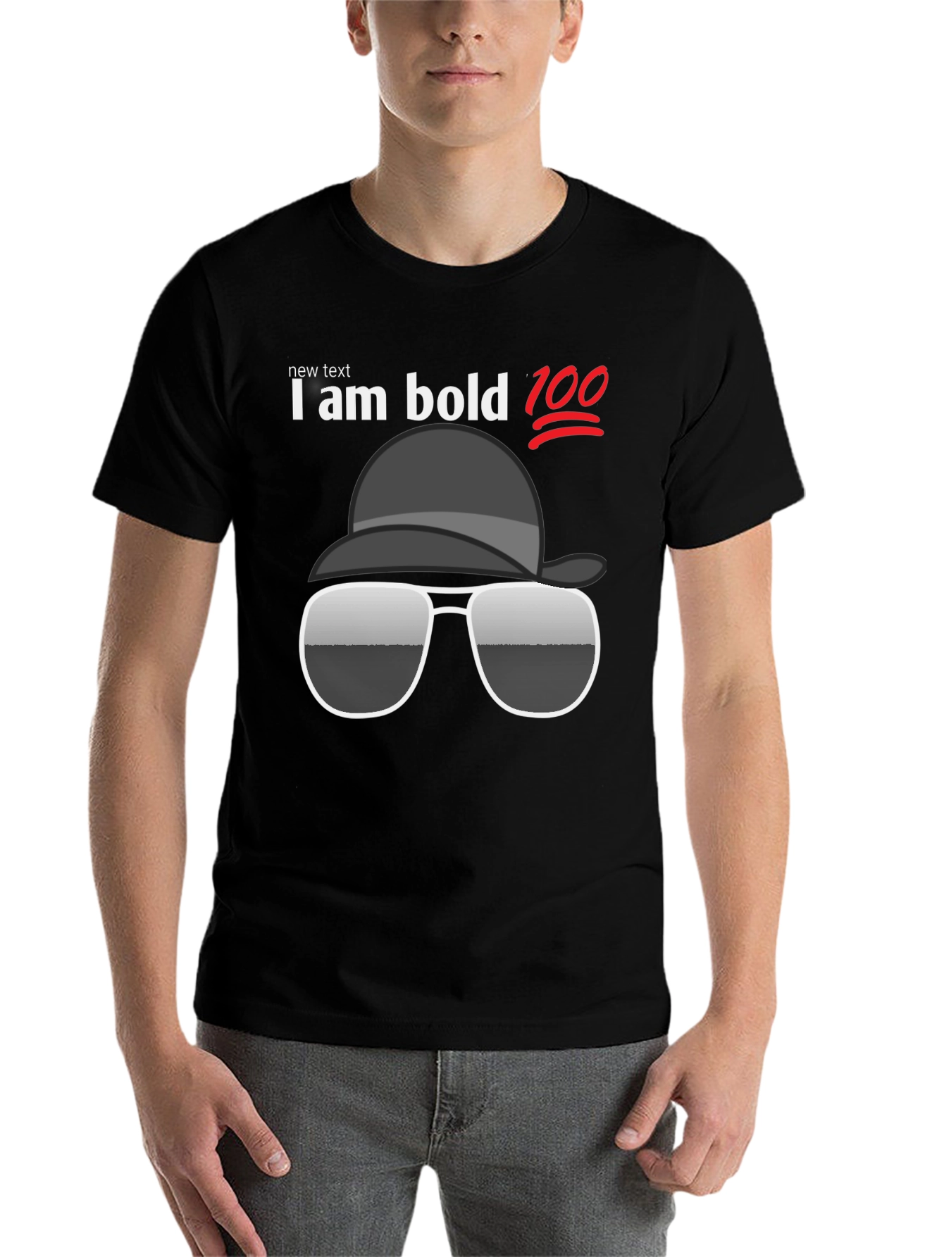 Black I Am Bold T-Shirt - Cool Graphic Tee view 7