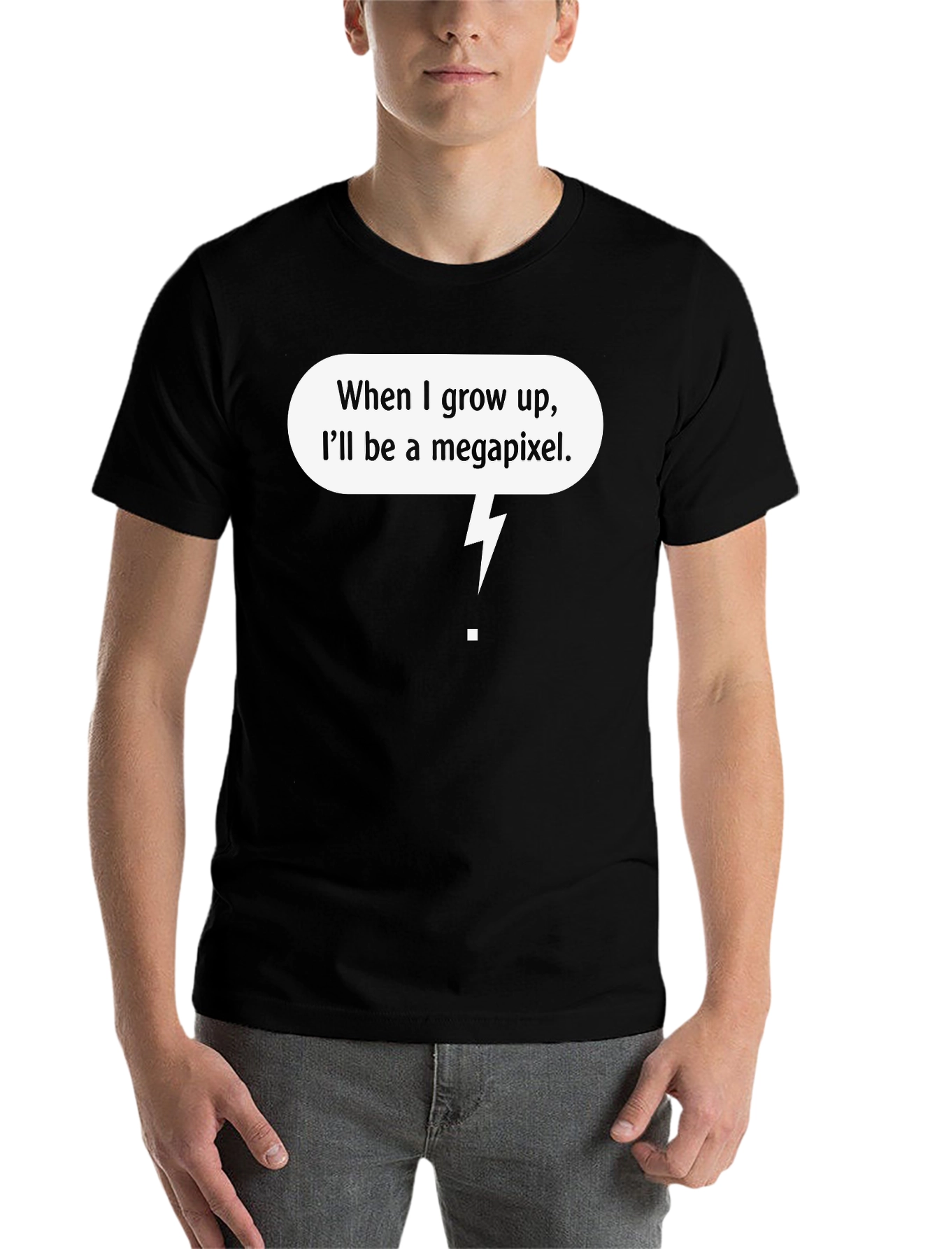 Black Megapixel Dreamer T-Shirt - Funny Photography Tee view 7
