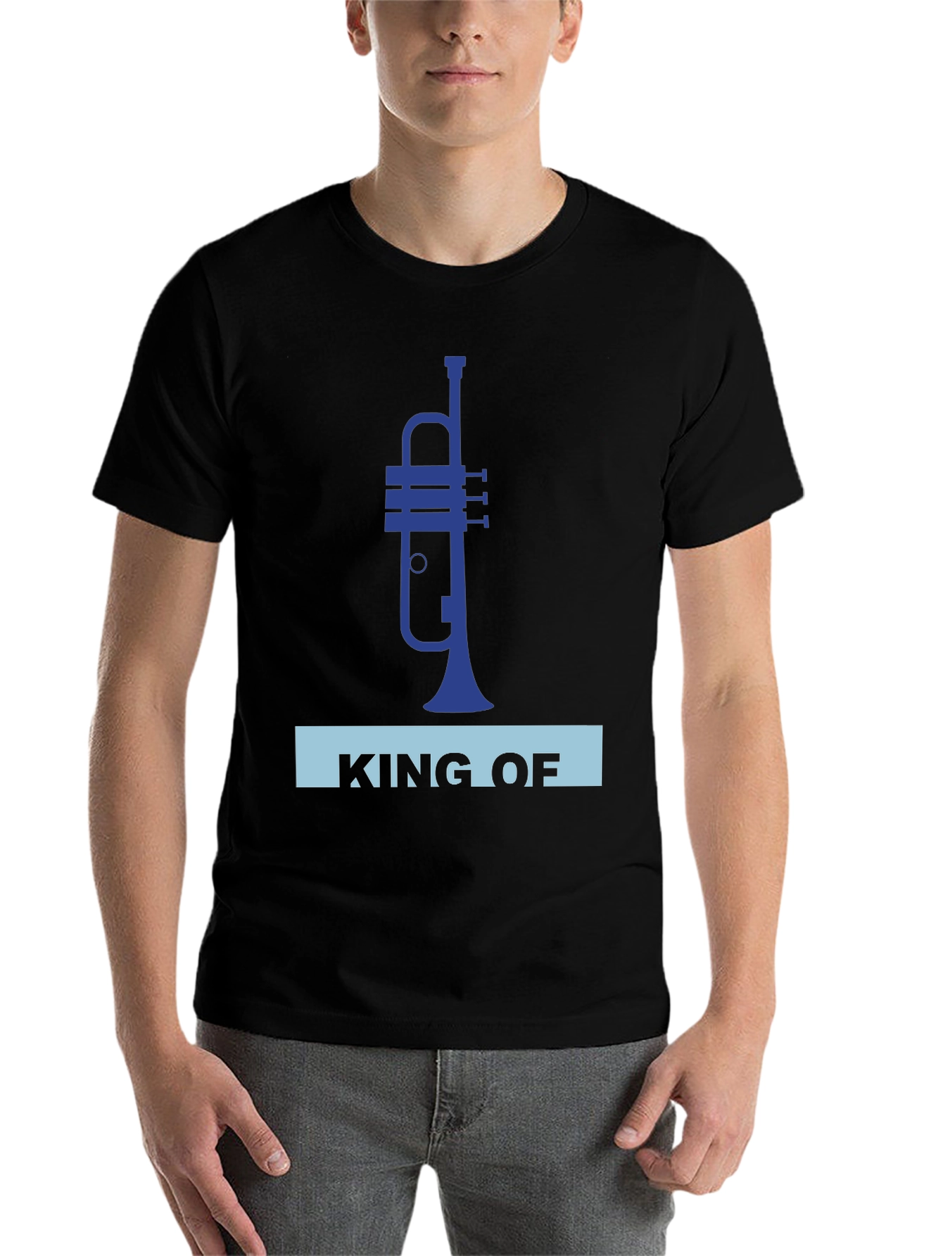 Black King of Trumpet T-Shirt - Musical Instrument Tee view 7