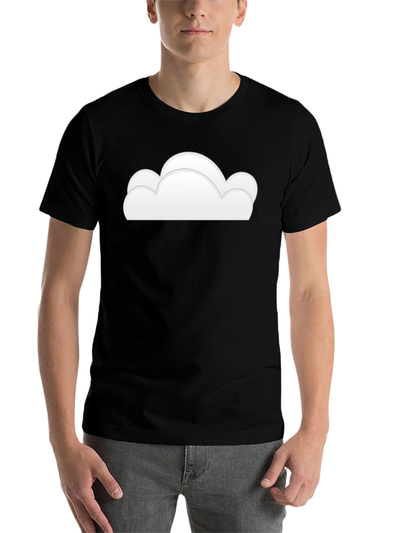 Black Cloud Graphic Black T-Shirt view 7