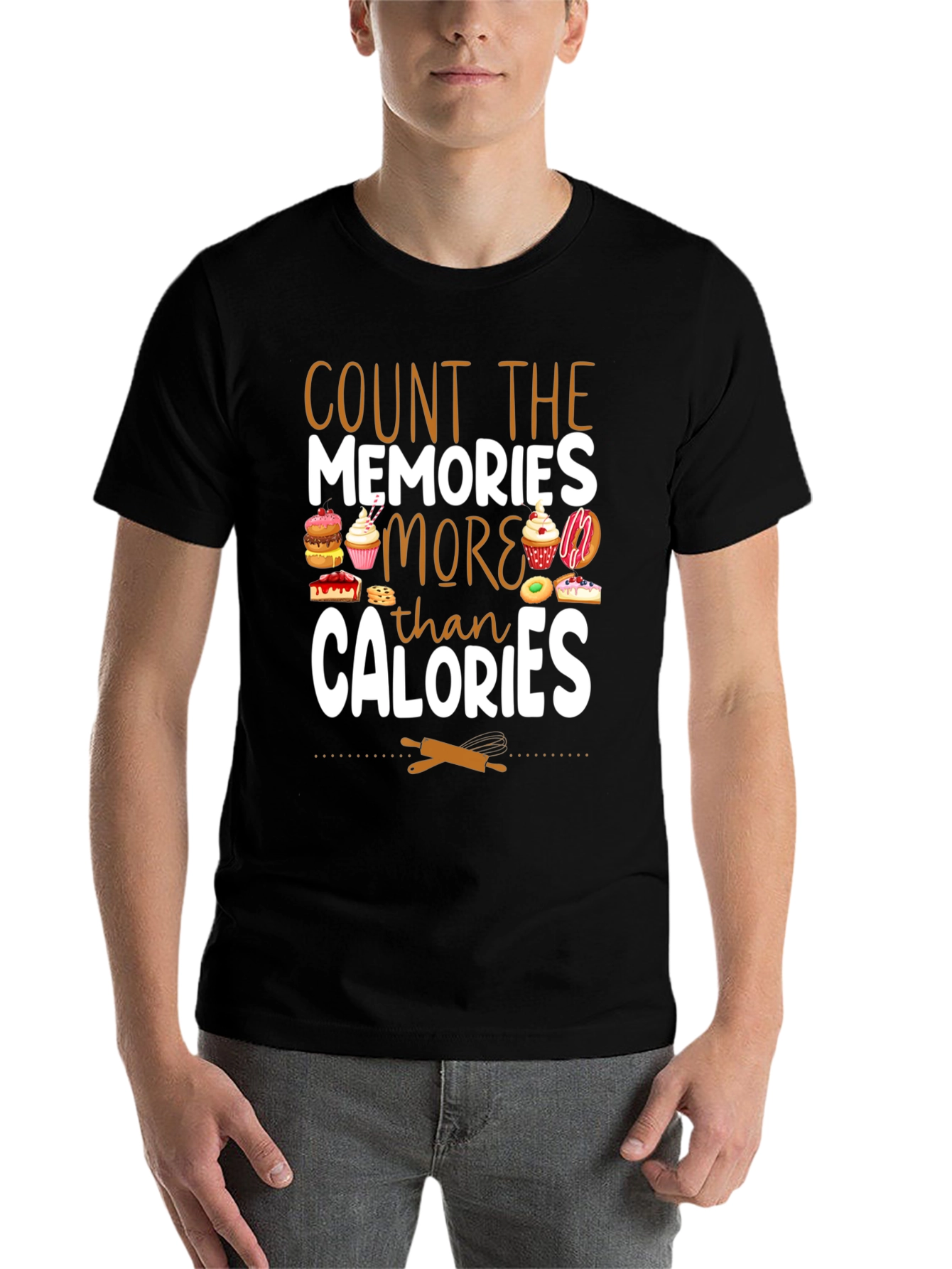 Black Count Memories Not Calories T-Shirt view 7