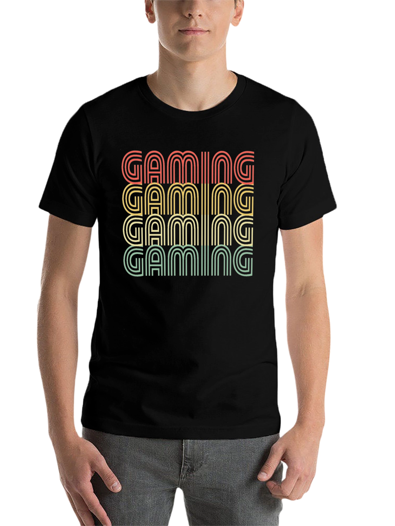 Black Retro Gaming T-Shirt - Cool Gamer Tee view 7
