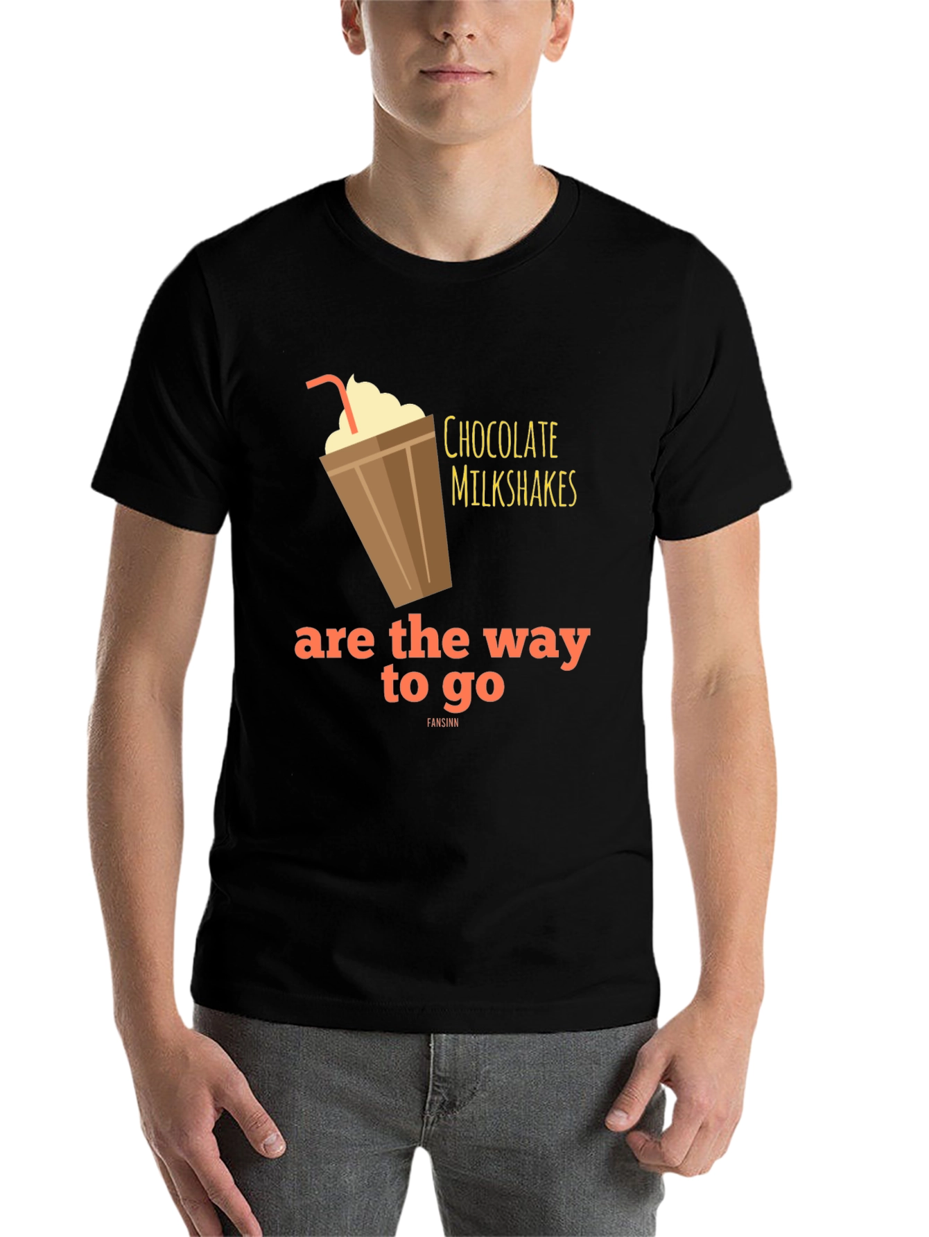 Black Chocolate Milkshake T-Shirt - Sweet Tooth Style! view 7