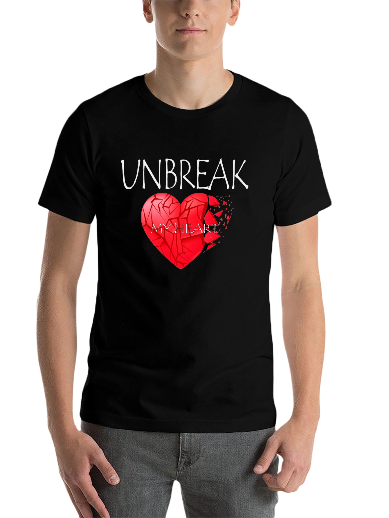 Black Unbreak My Heart Graphic Tee - Trendy Comfort Fit view 7