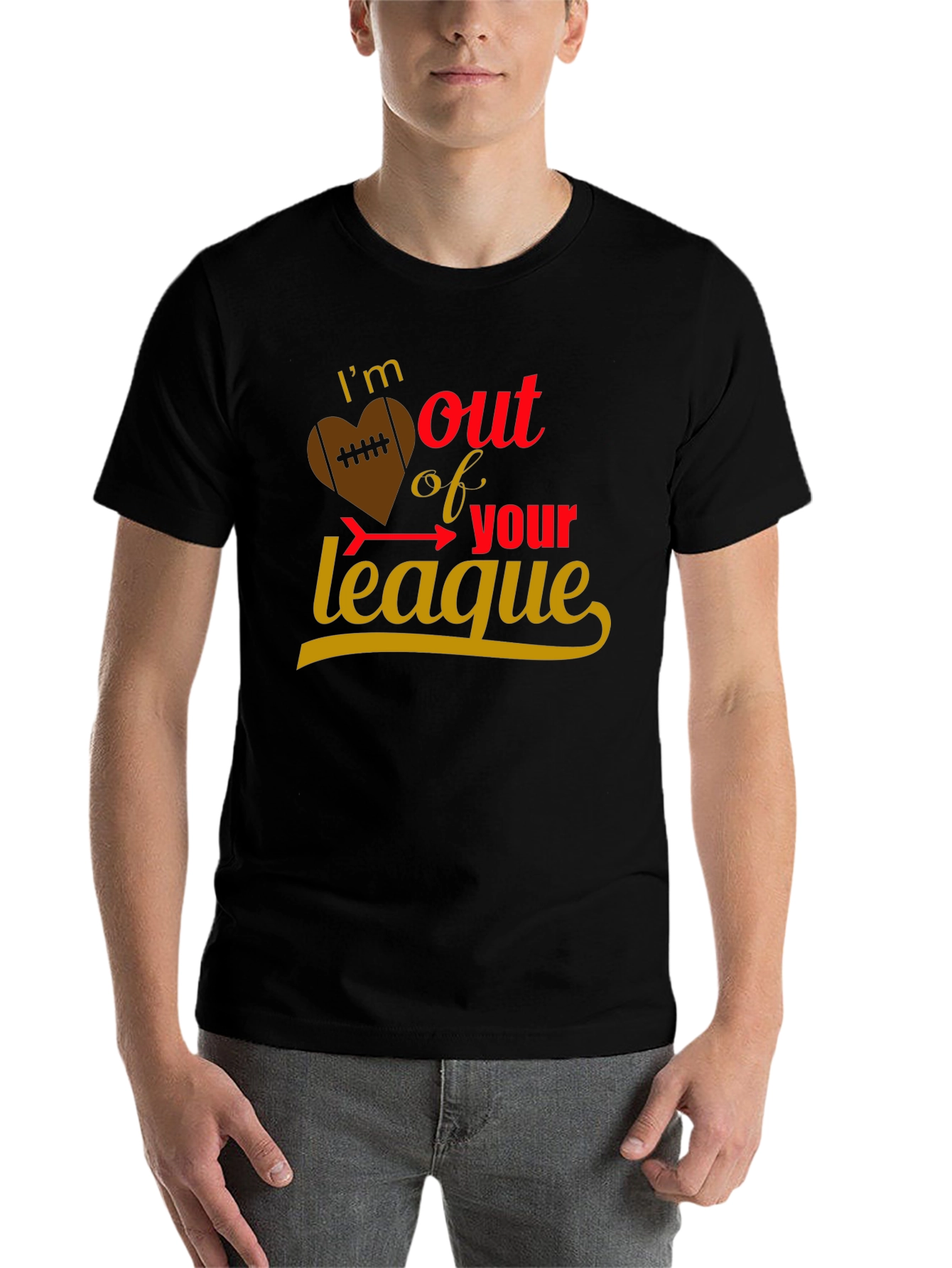 Black I'm Out of Your League Graphic Tee view 7