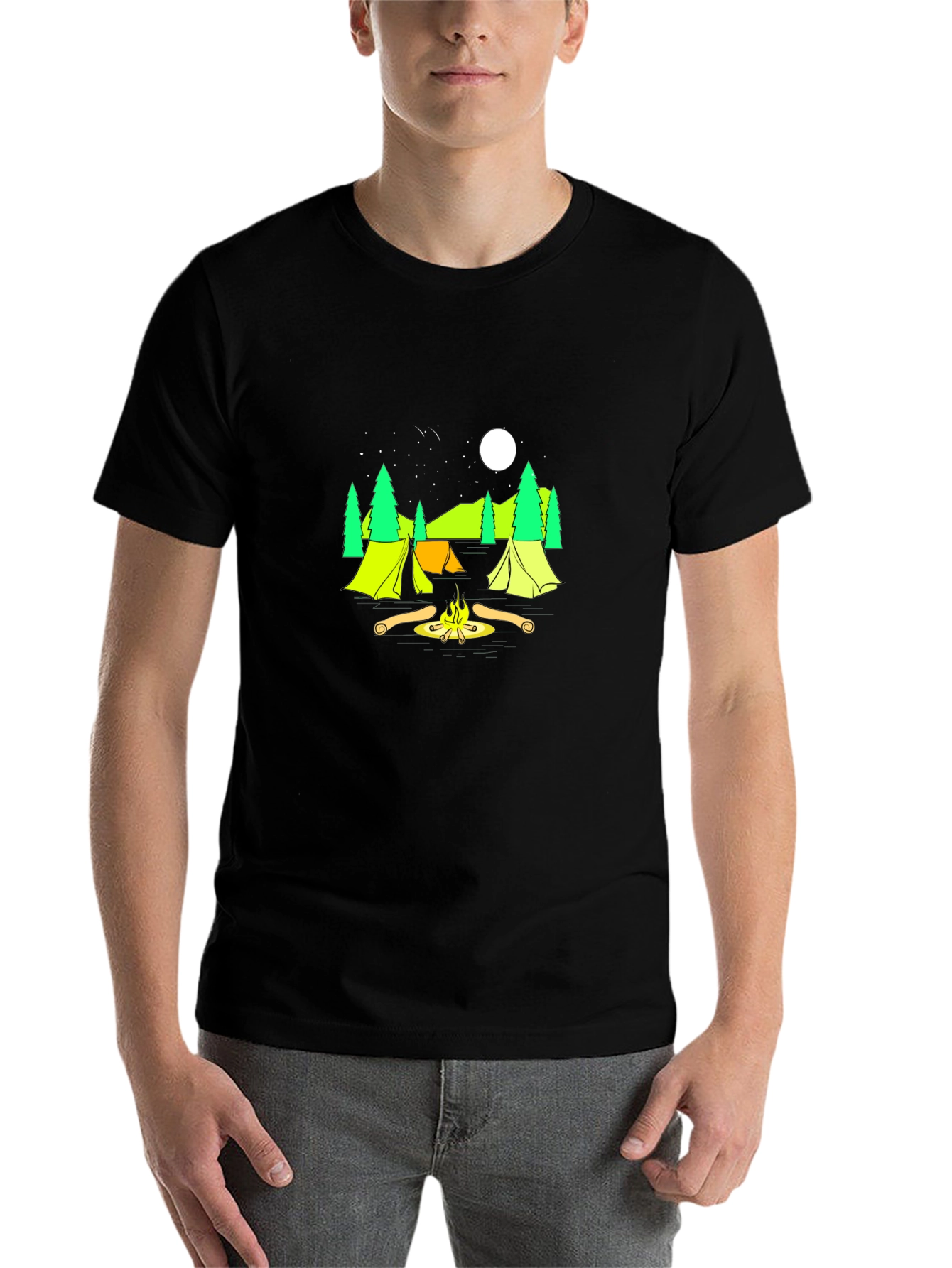 Black Camping Graphic Tee - Adventure Ready! view 7