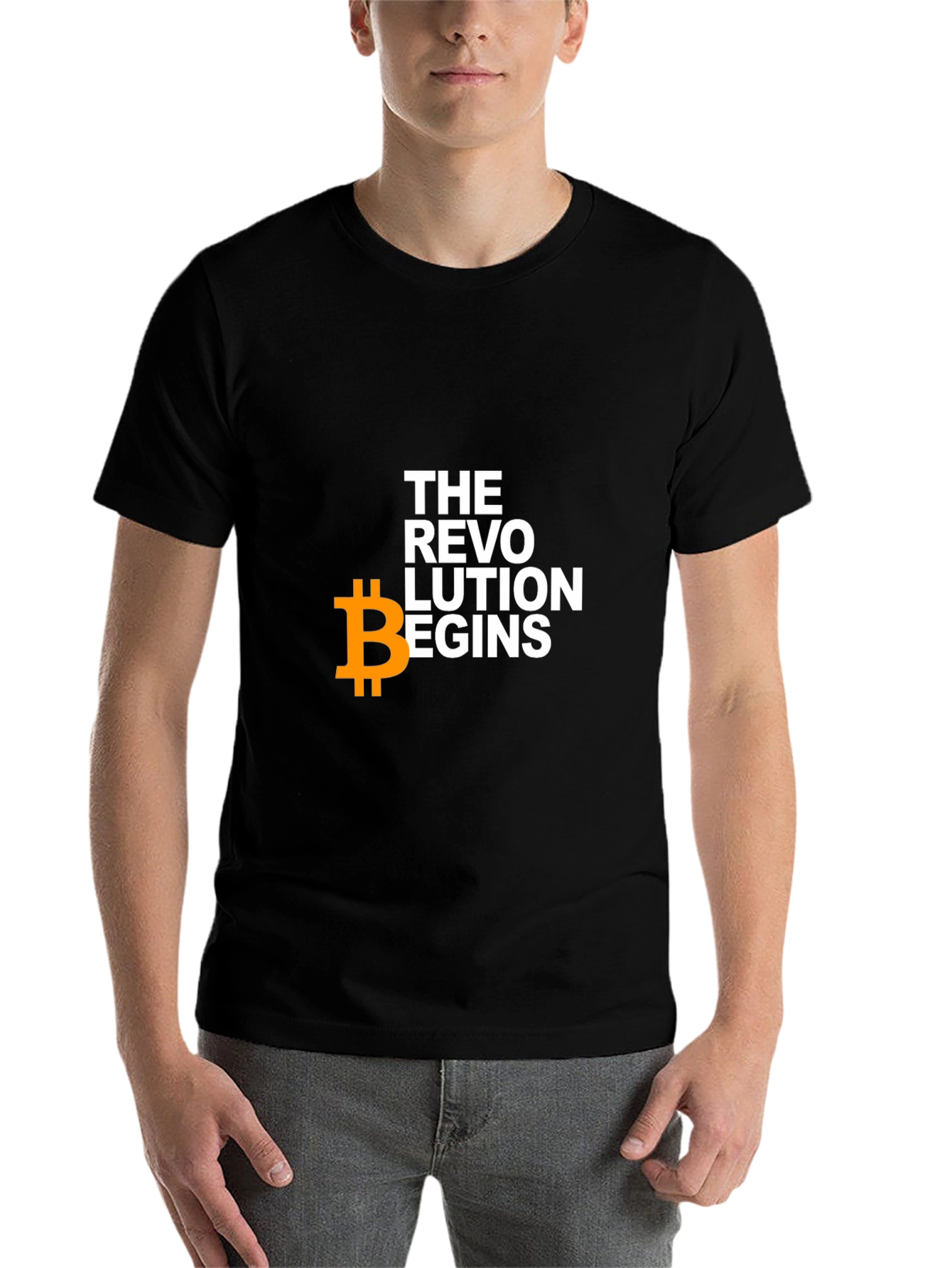 Black Bitcoin Revolution T-Shirt - Crypto Enthusiast Tee view 7