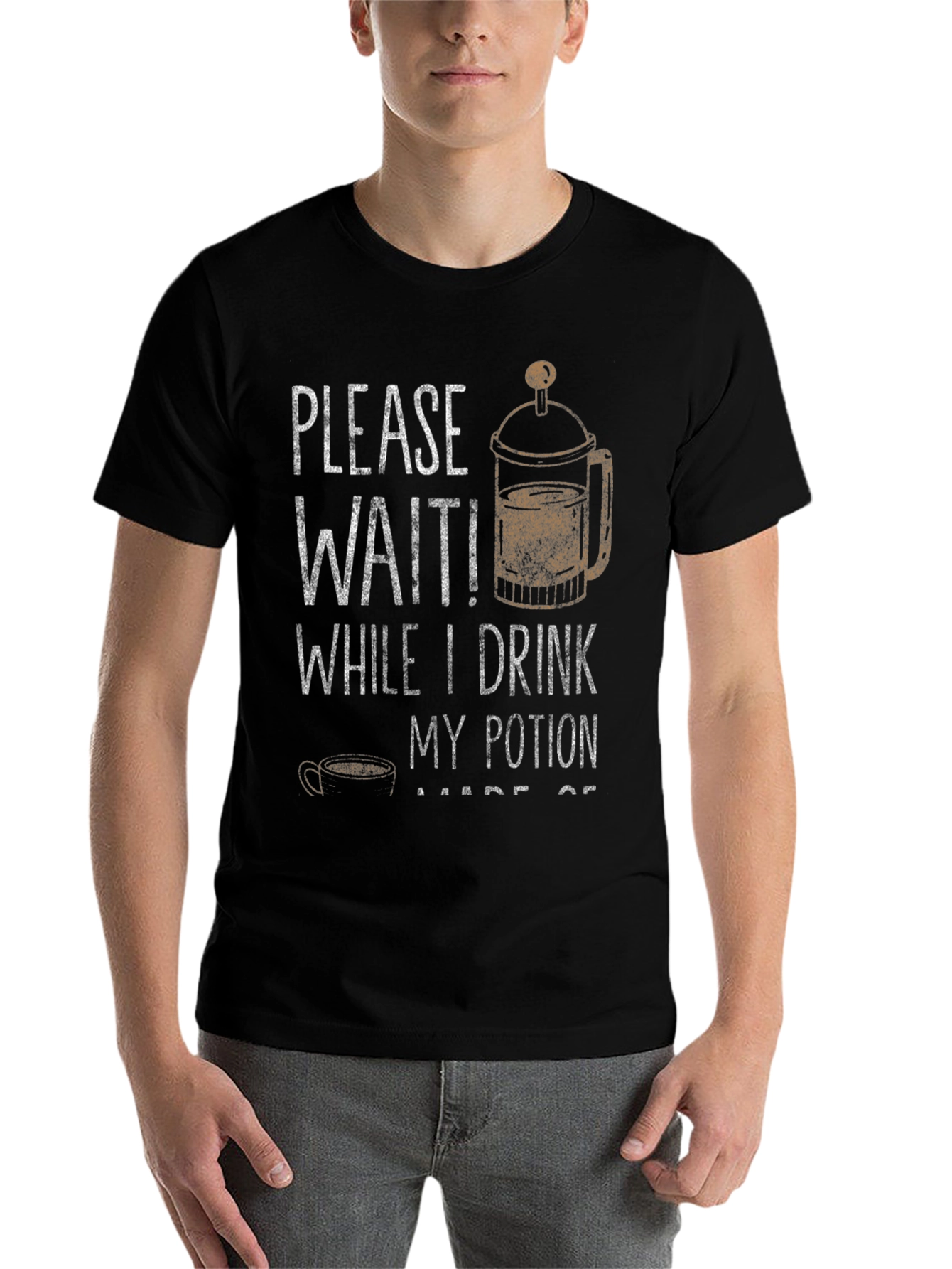 Black Coffee Potion Graphic Tee view 7