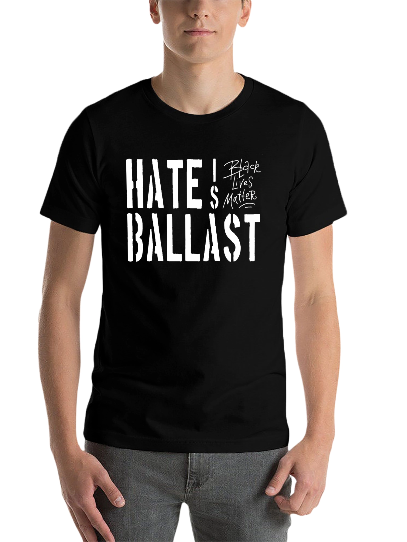 Black Hate Ballast Black Lives Matter Graphic T-Shirt view 7
