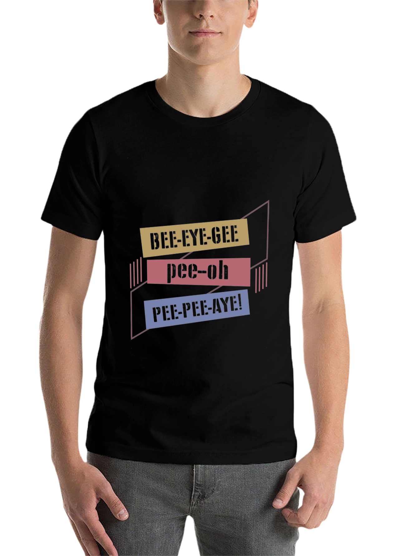 Black Bee-Eye-Gee Pee-Oh PEE-PEE-AYE! Black T-Shirt view 7