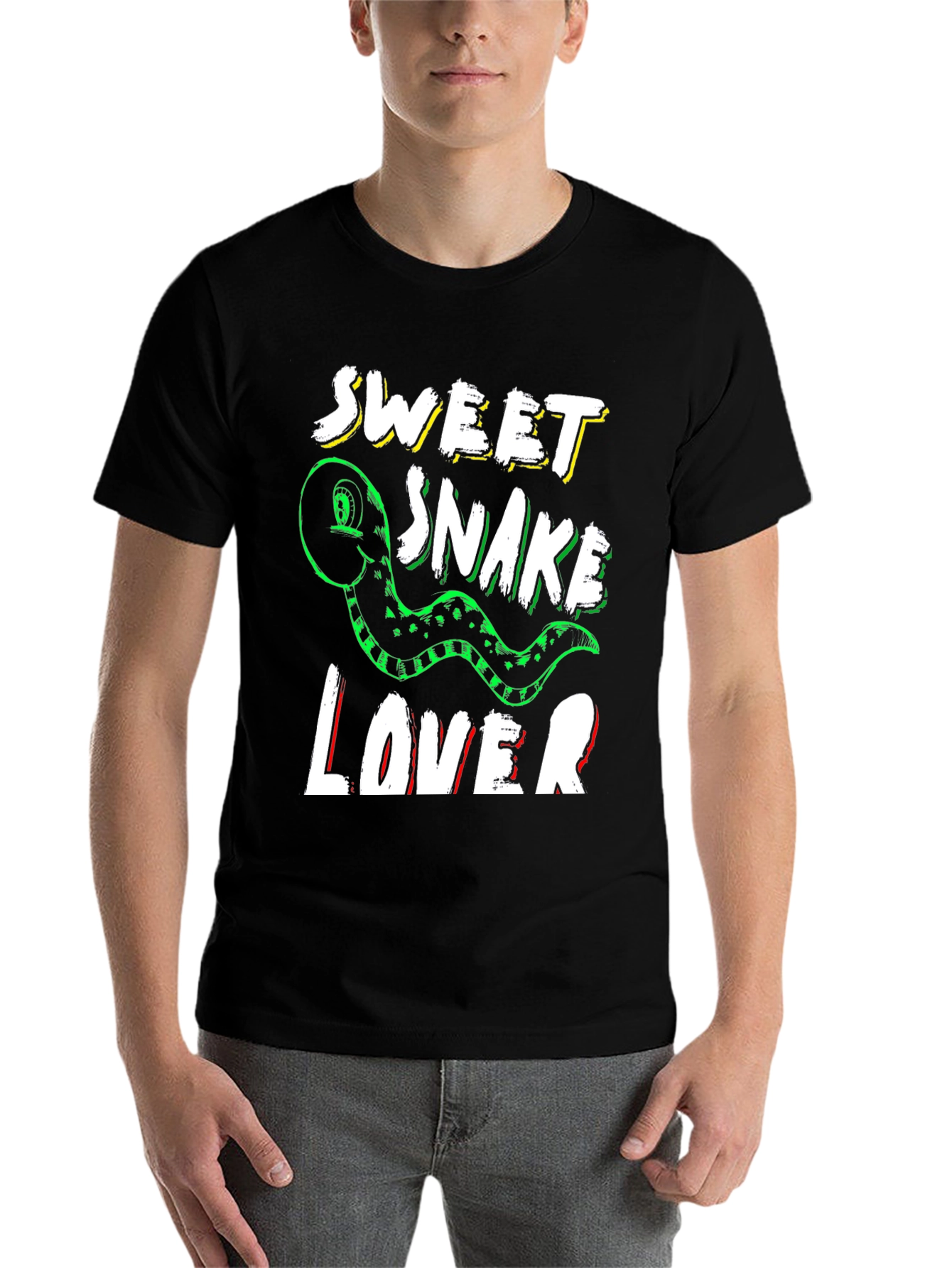 Black Sweet Snake Lover Graphic Tee view 7
