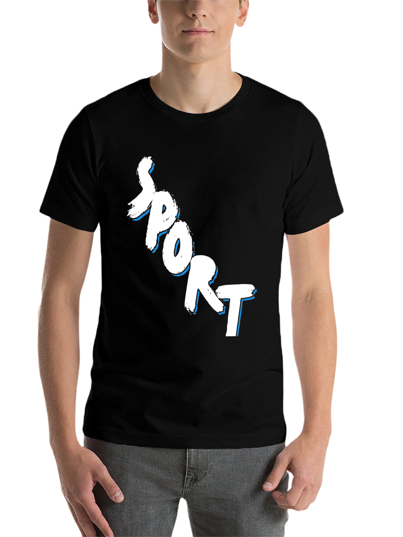Men's Black SPORT Graphic Tee - 7