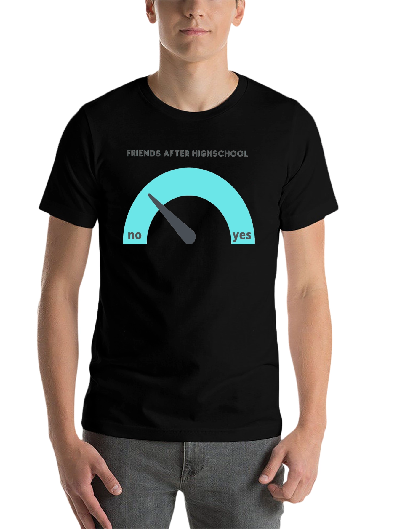 Black Friends After Highschool T-Shirt - Gauge Design view 7