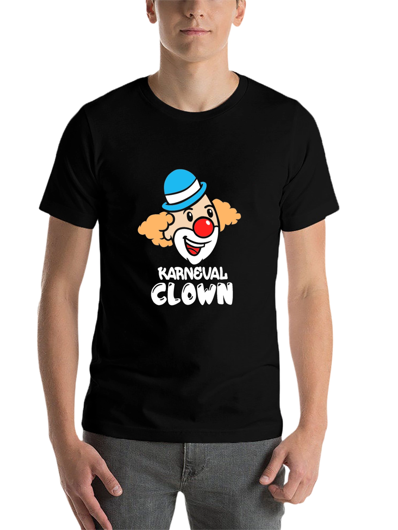 Black Karneval Clown T-Shirt - Black Graphic Tee view 7