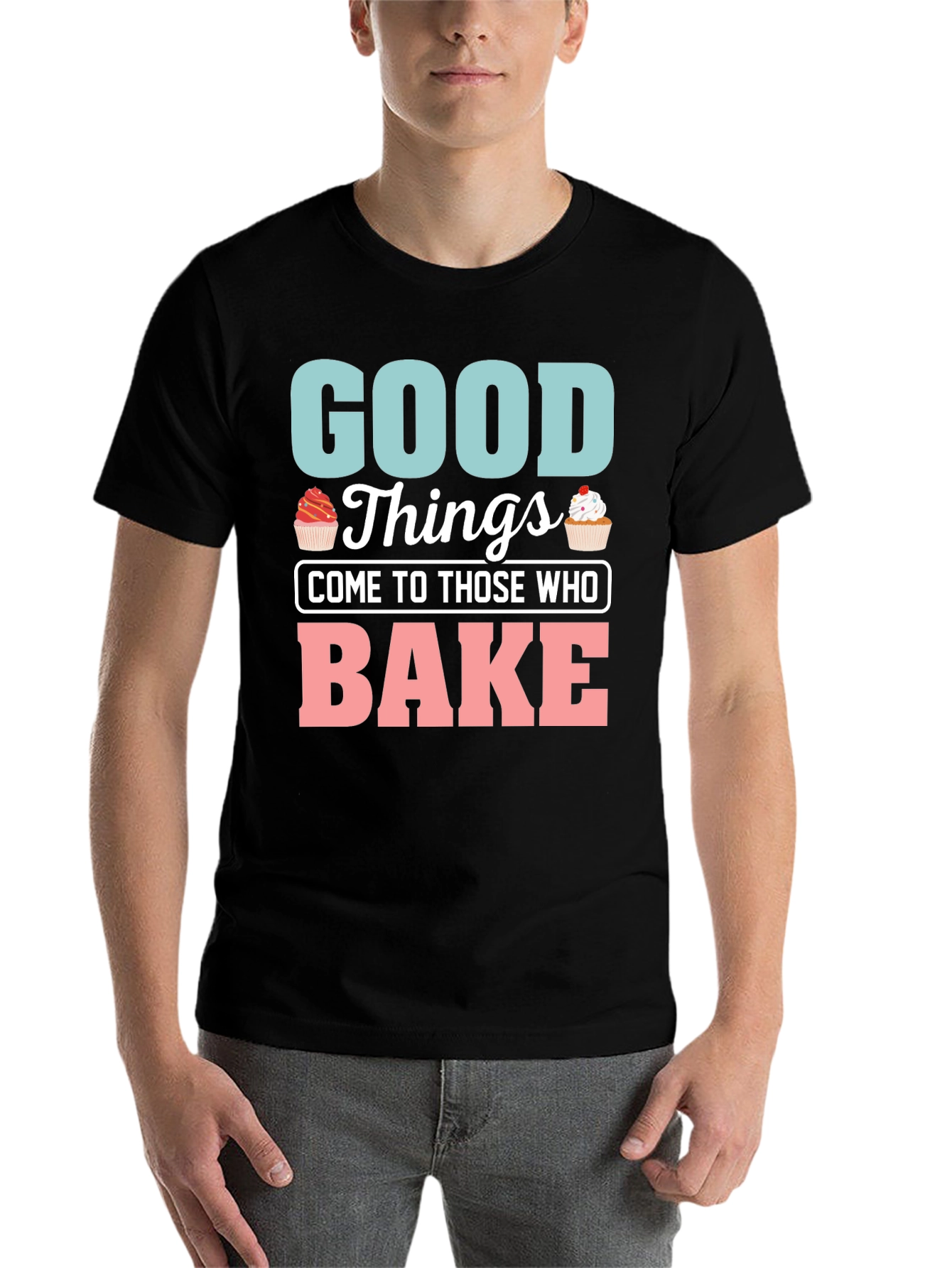 Black Good Things Bake T-Shirt view 7