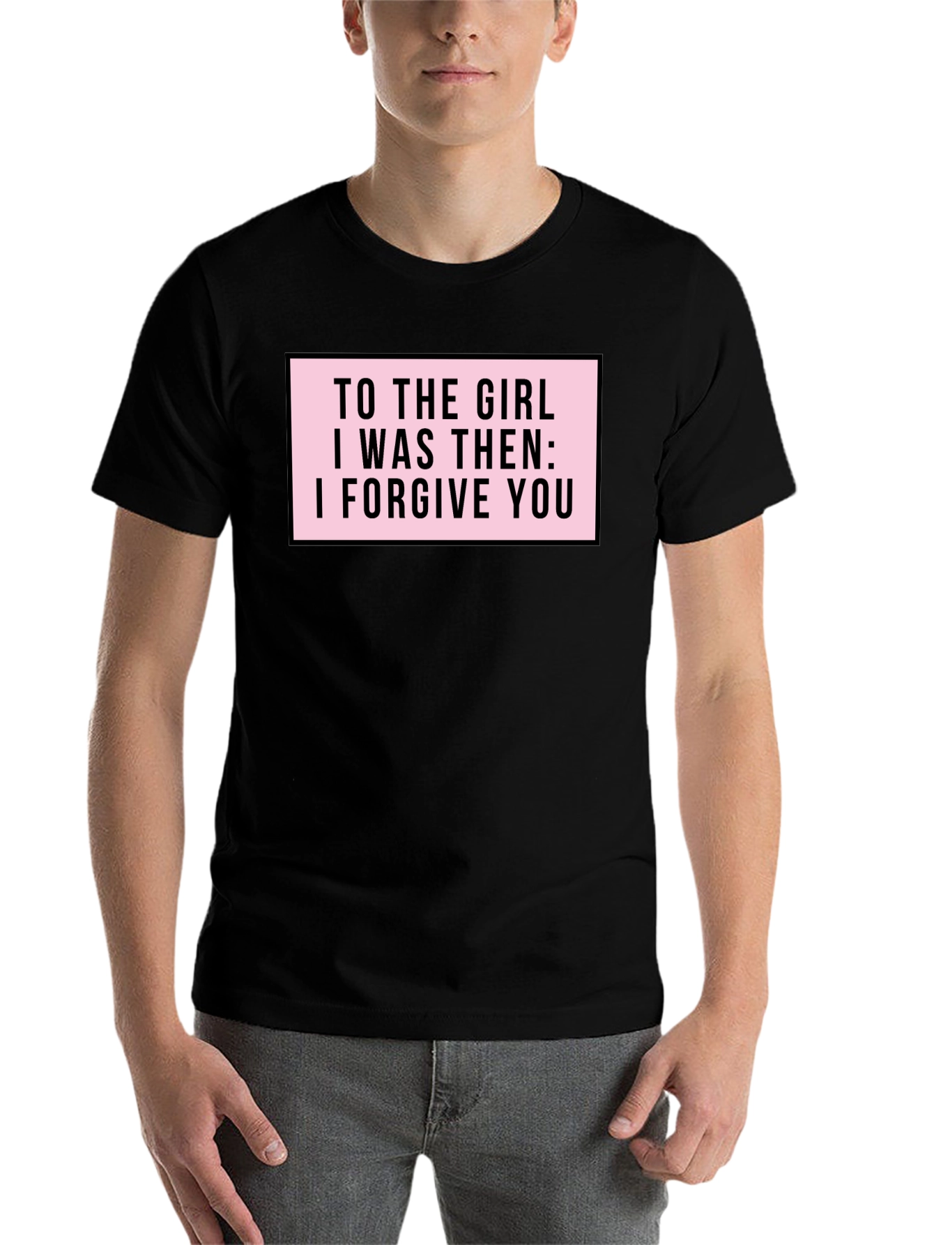 Black Forgive You Graphic Tee - Empowering Statement Shirt view 7
