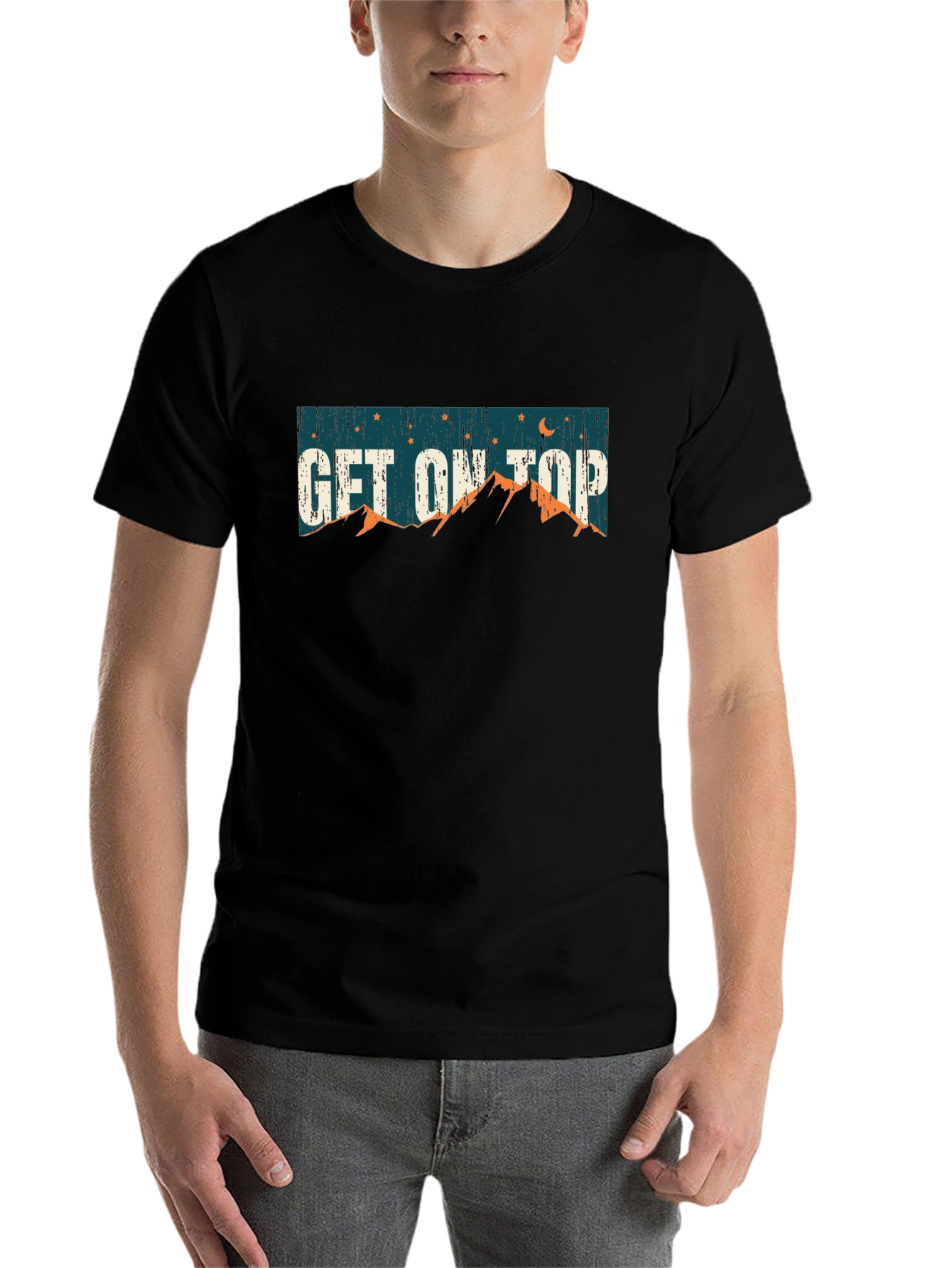 Black Get on Top Black Graphic T-Shirt view 7