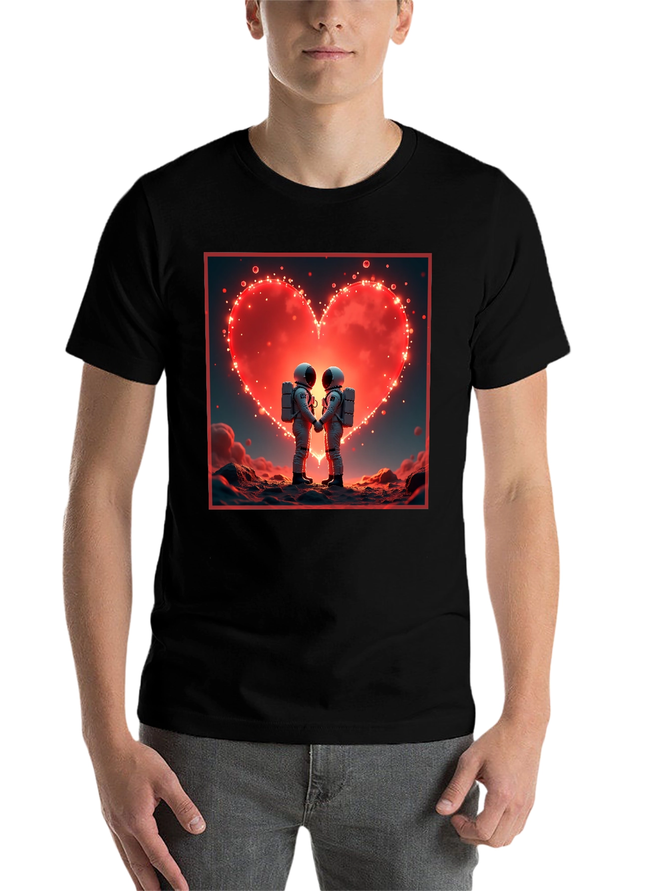 Astronaut Love T-Shirt, Space Romance Tee - 7