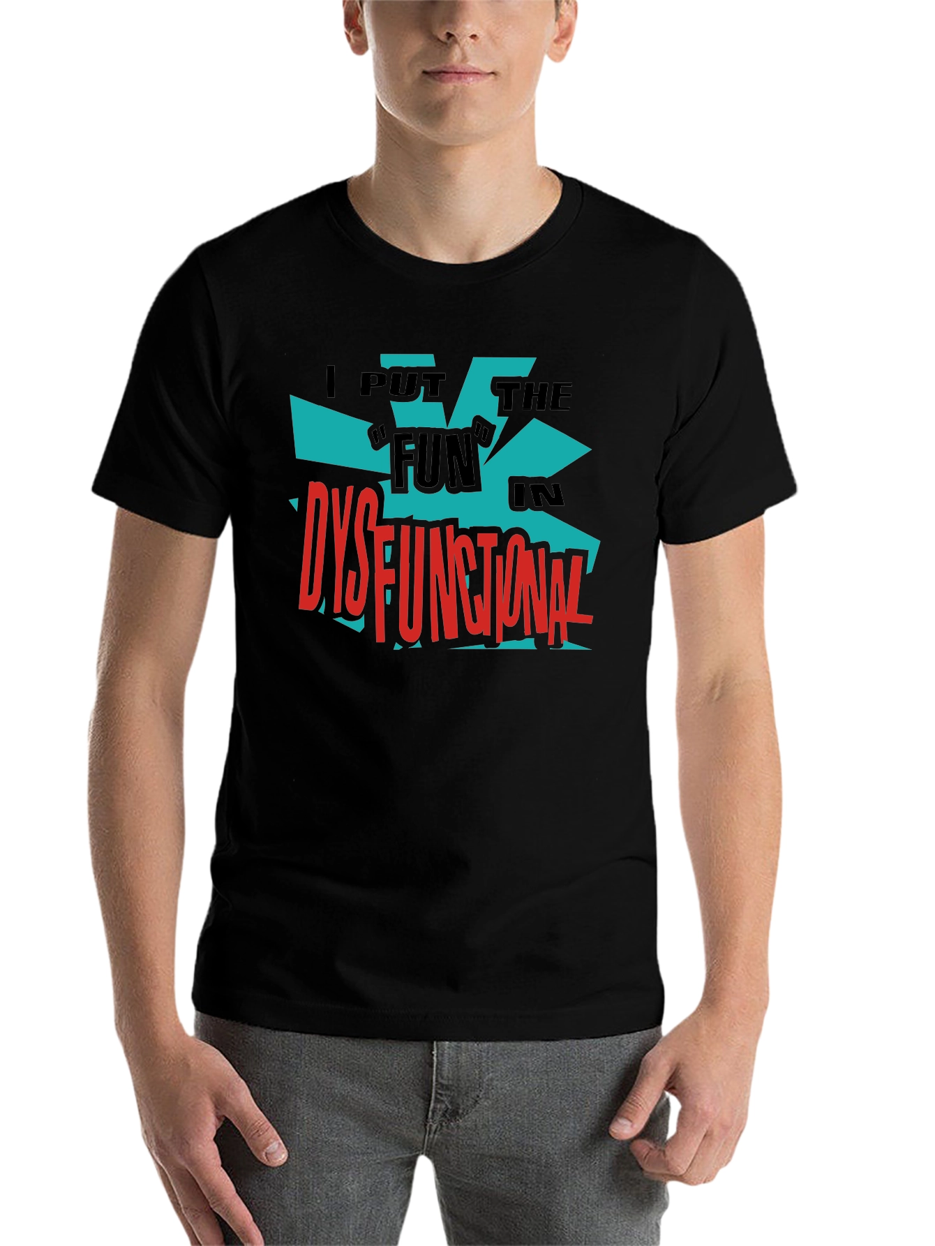 Black Dysfunctional Fun Graphic Tee - Bold Black Shirt view 7