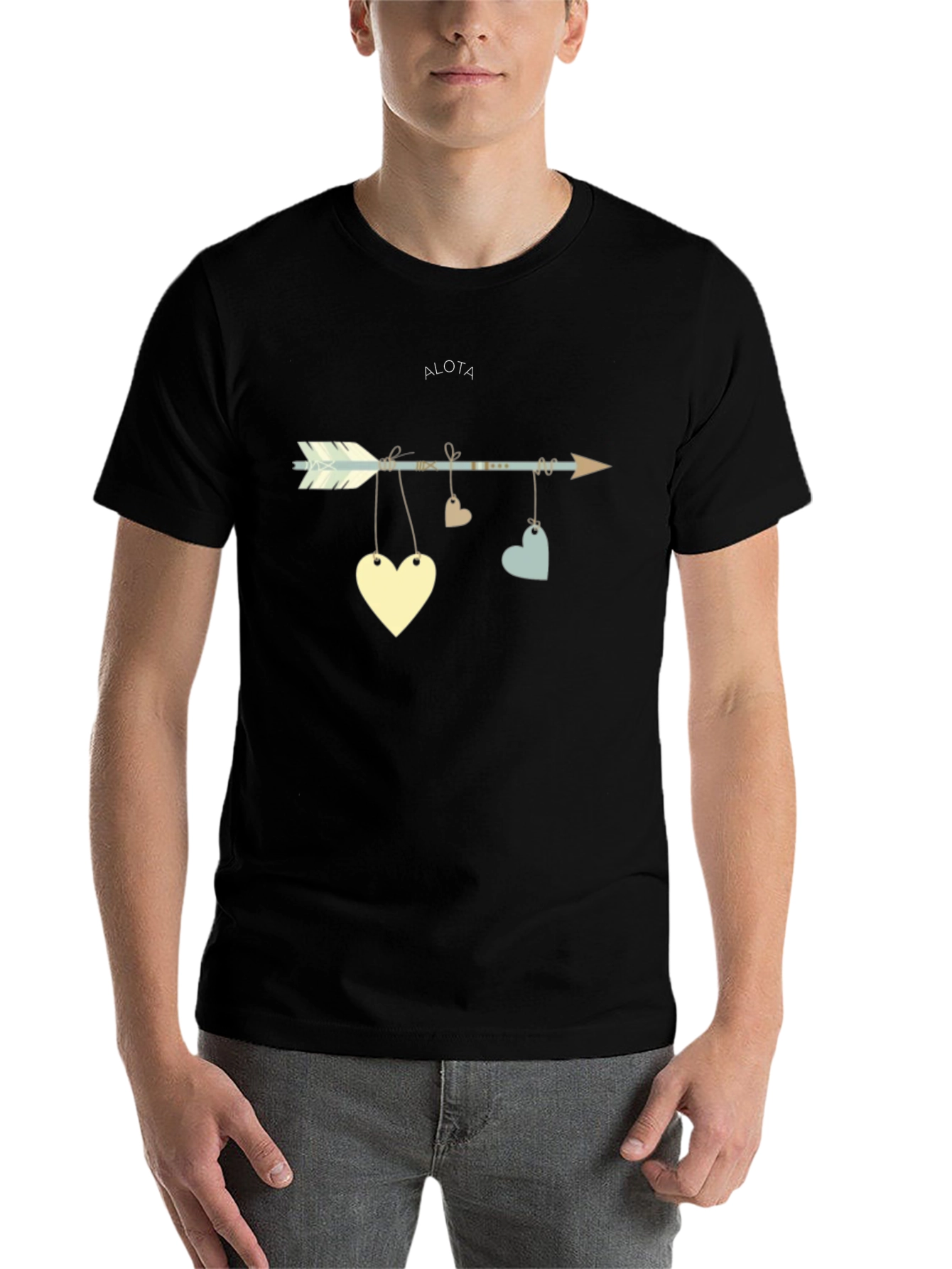 Black Arrow Heart Graphic Tee view 7
