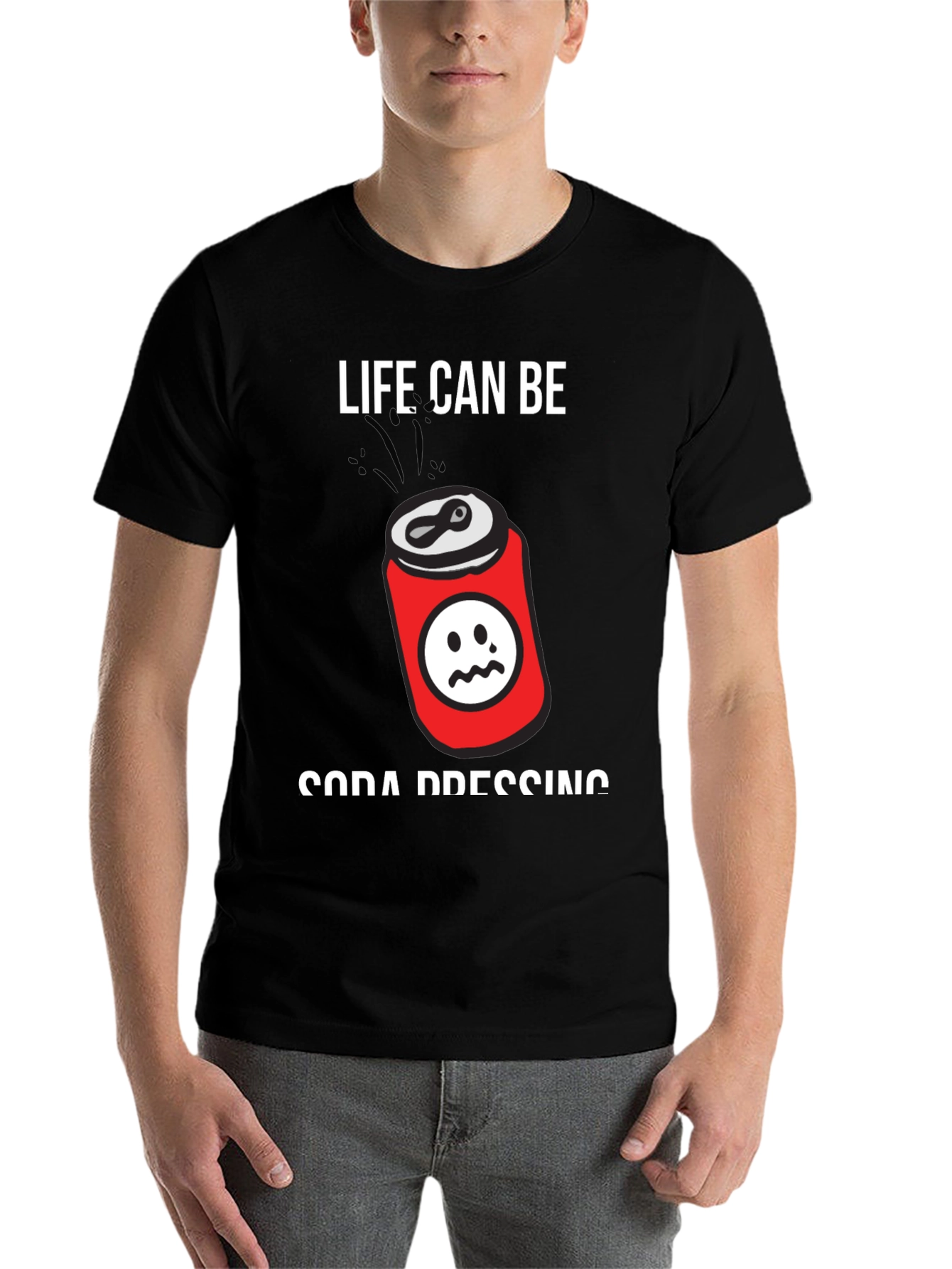 Black Life Can Be Soda Pressing Black T-Shirt view 7