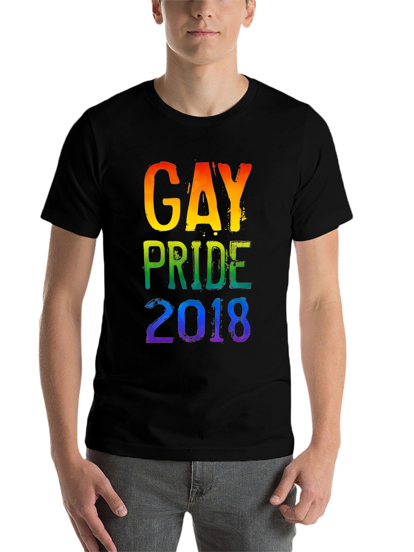 Black Gay Pride 2018 Rainbow T-Shirt view 7
