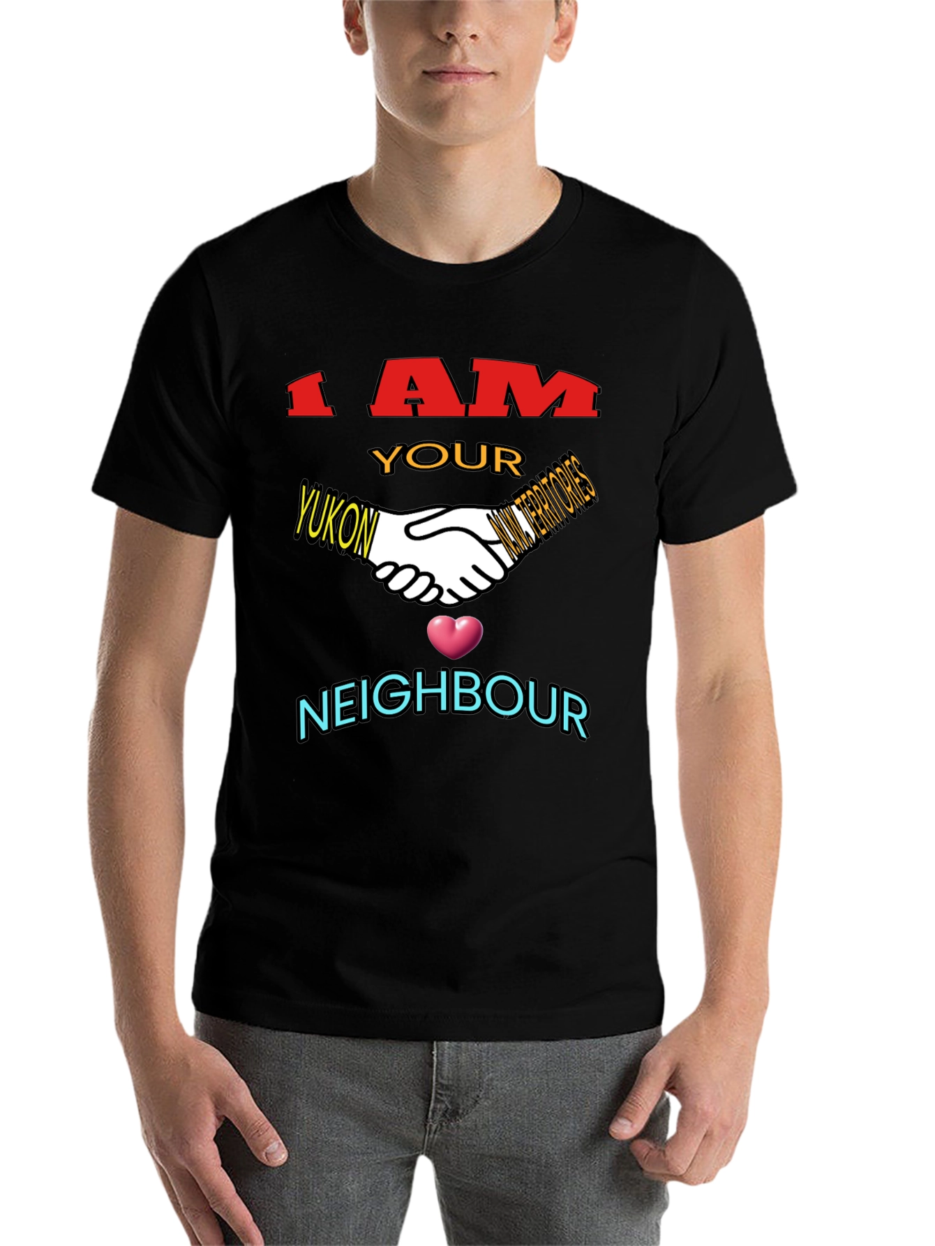 Black Yukon Neighbour T-Shirt - Unisex Graphic Tee view 7