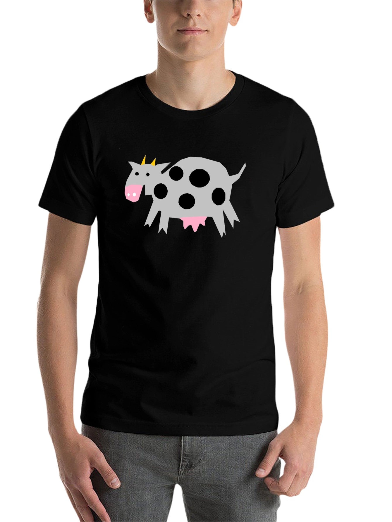 Black Funky Cow Graphic Tee - Quirky Style view 7