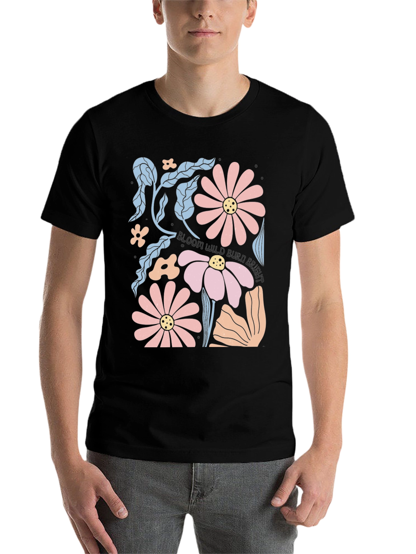 Black Bloom Wild Burn Bright Graphic Tee view 7
