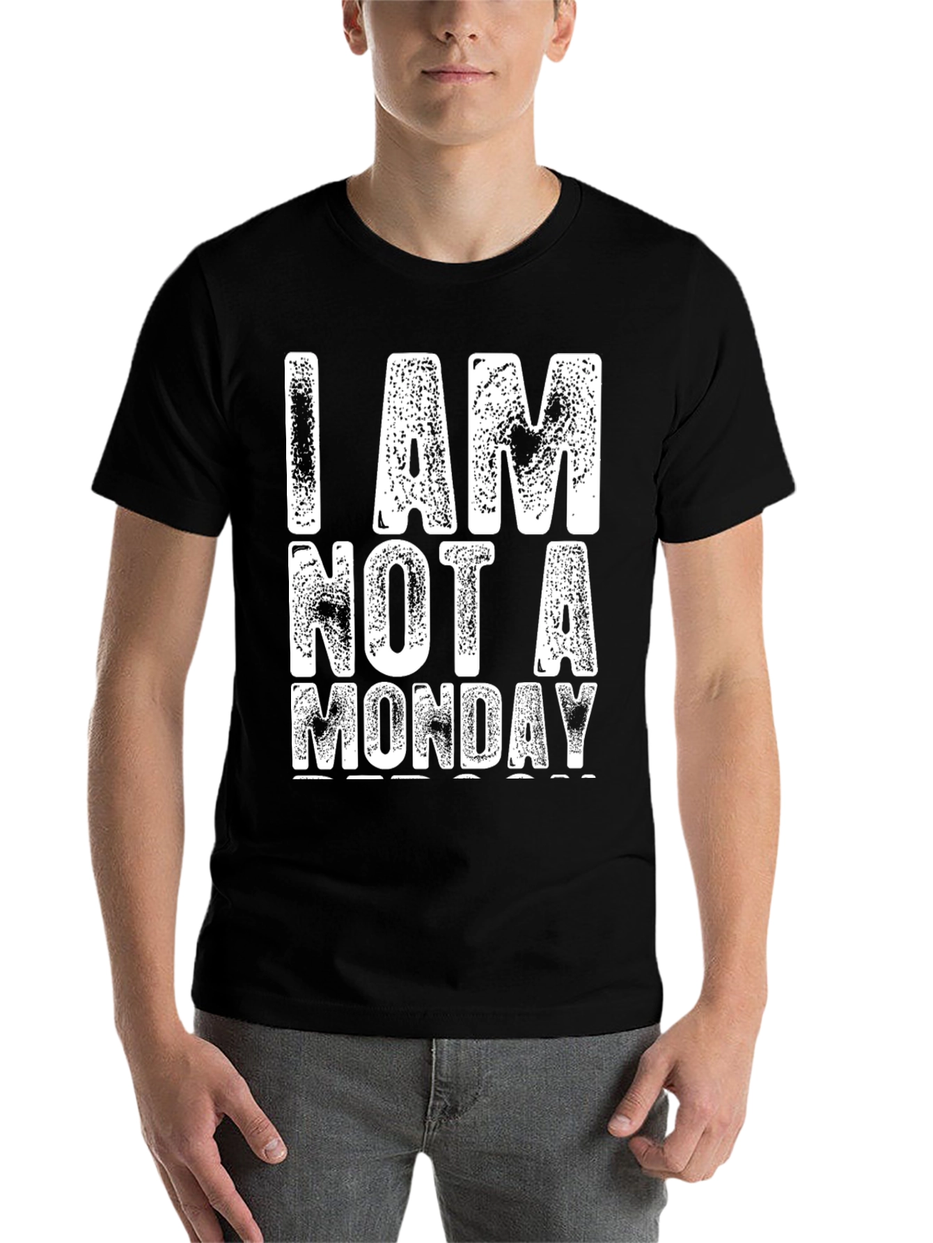 Black I Am Not A Monday Graphic T-Shirt view 7
