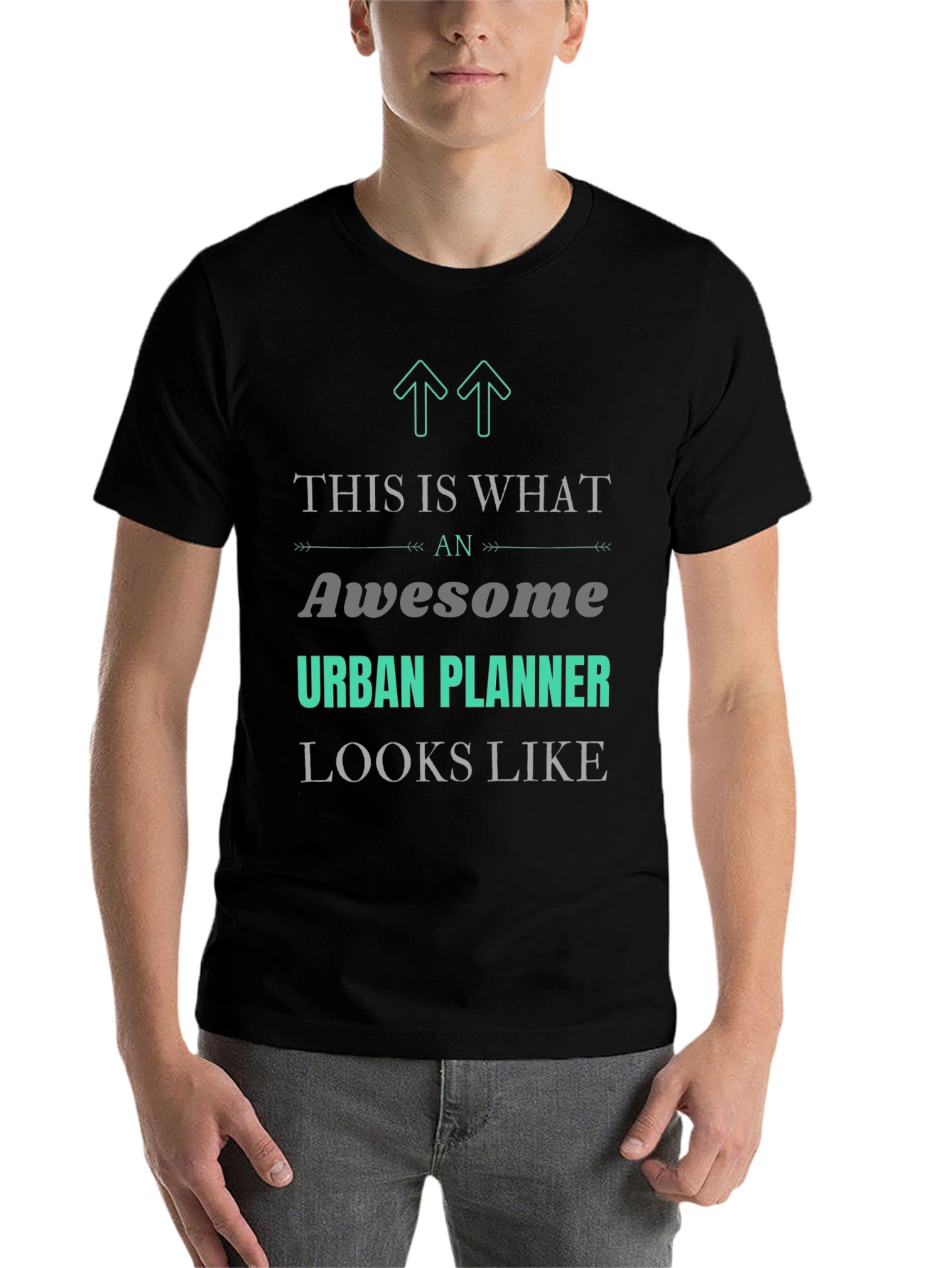 Black Awesome Urban Planner T-Shirt: Stylish Career Pride Apparel view 7