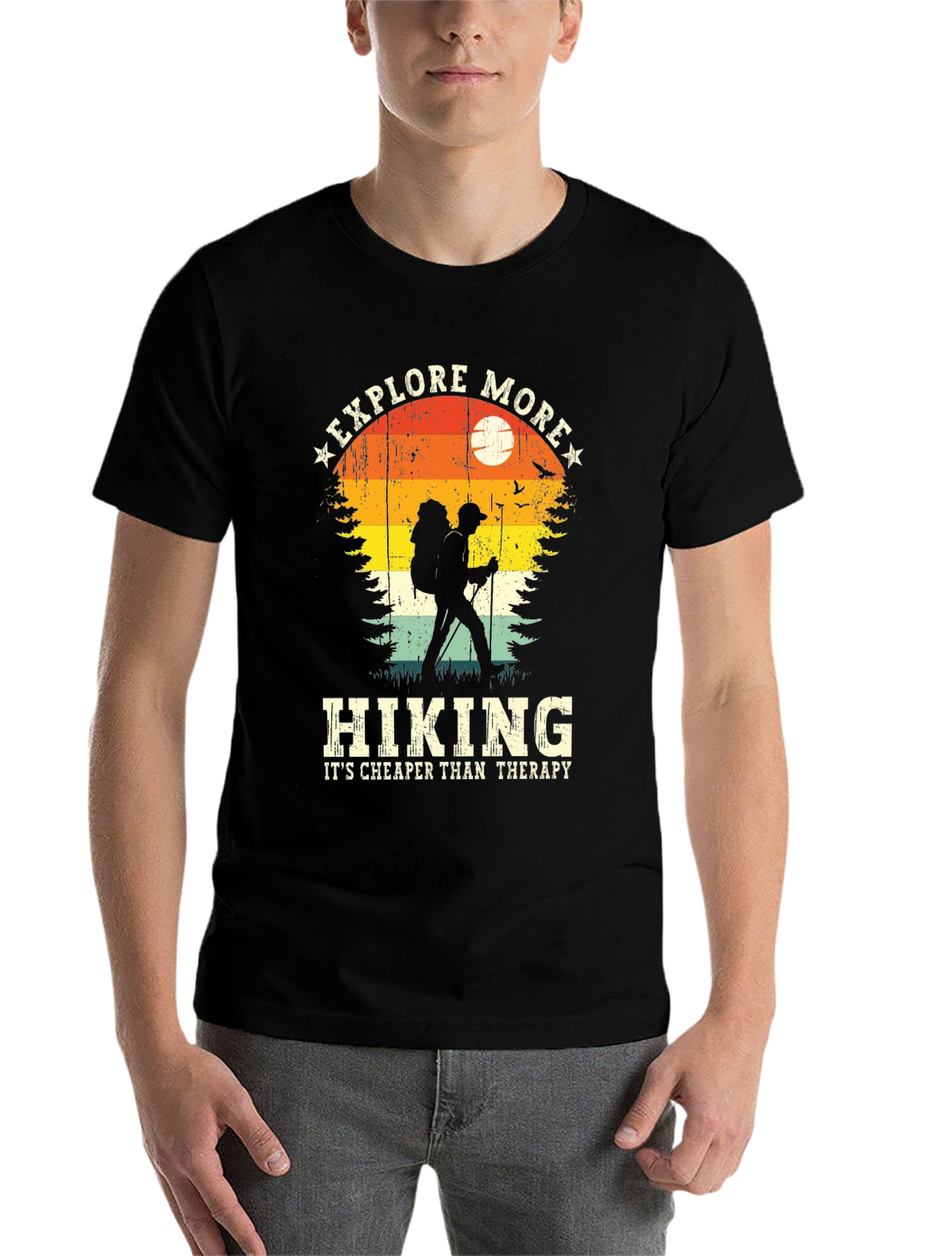 Black Explore More Hiking T-Shirt view 7