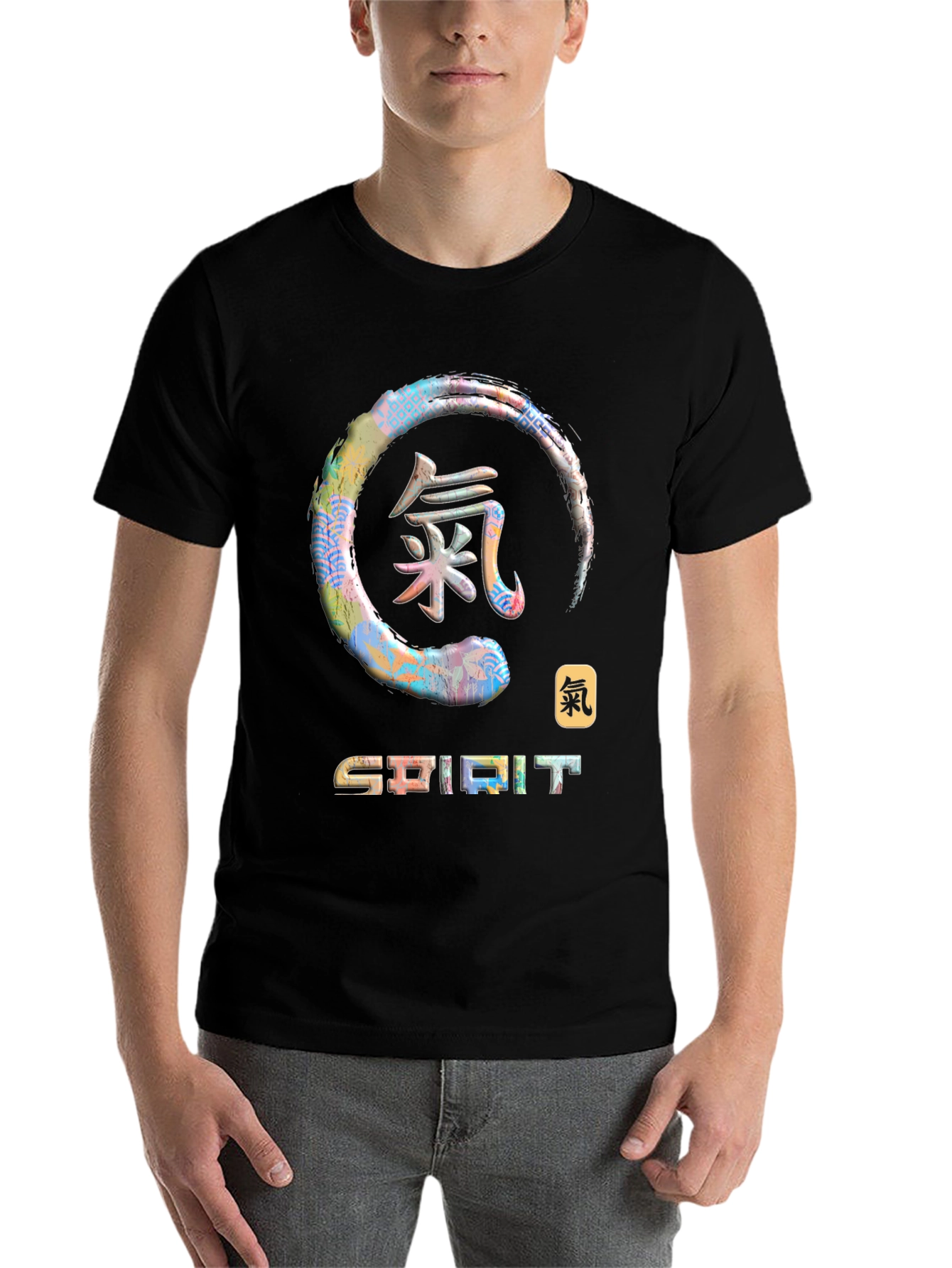 Black Zen Spirit Graphic T-Shirt view 7